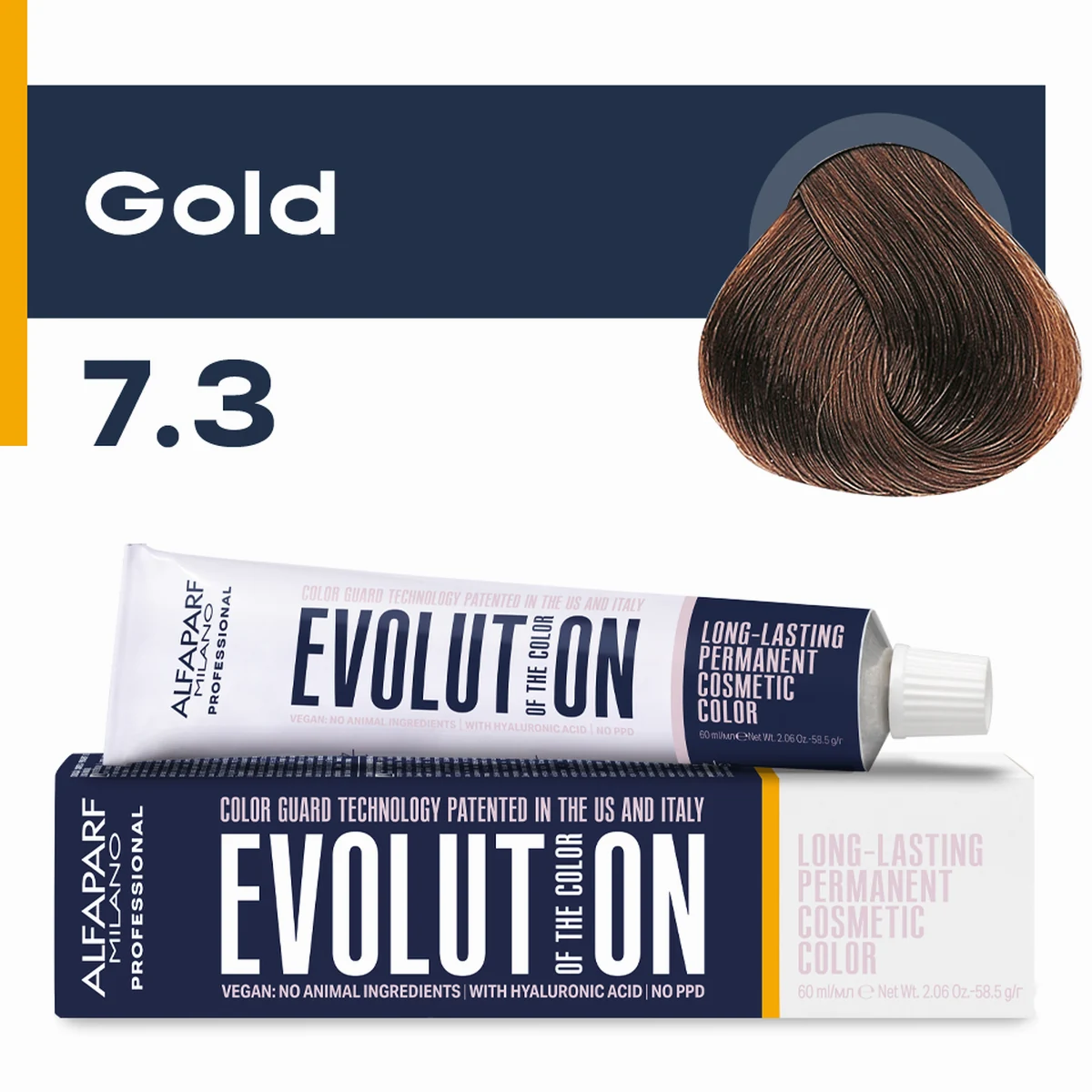 ALFAPARF MILANO Professional Крем-краска перманентная 7.3 Evolution of the Color , 60мл