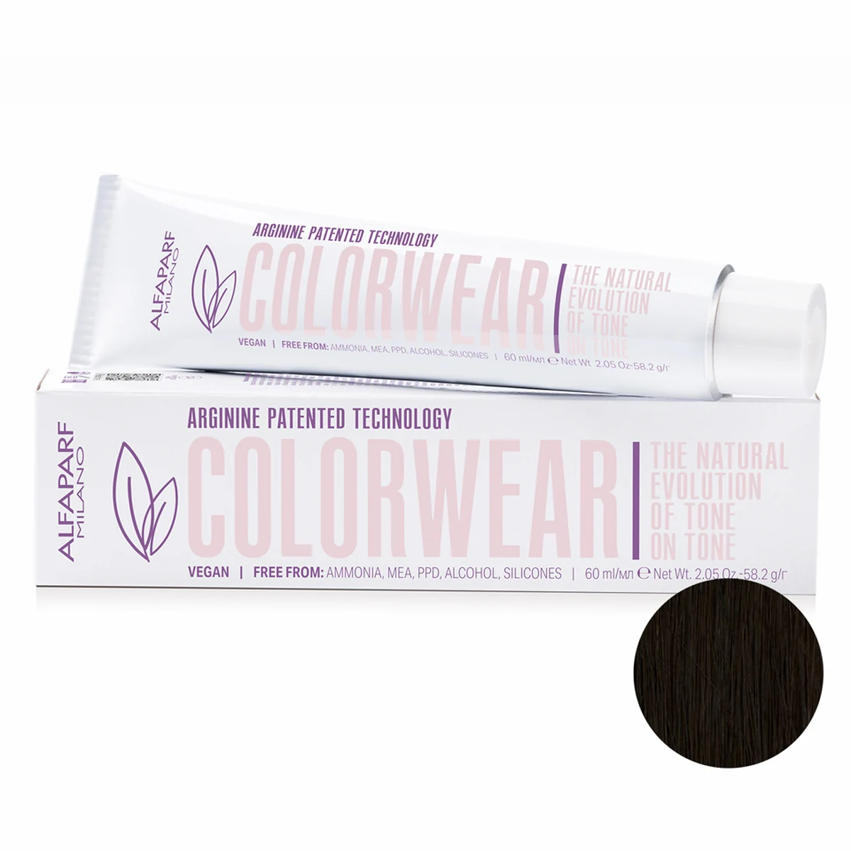 ALFAPARF MILANO Professional Тонирующая краска для волос 4 СOLOR WEAR, 60 мл