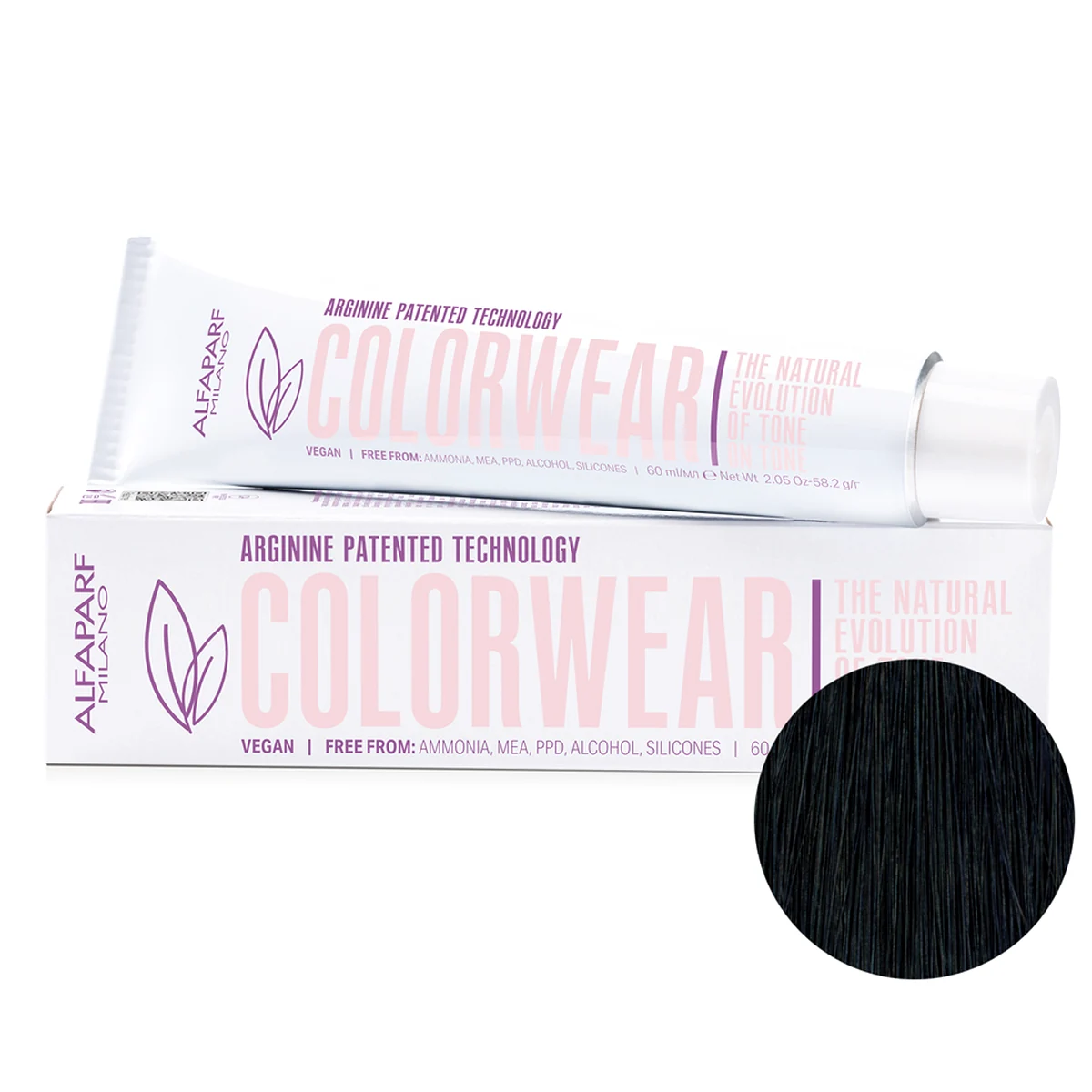 ALFAPARF MILANO Professional Тонирующая краска для волос 1.11 СOLOR WEAR, 60 мл