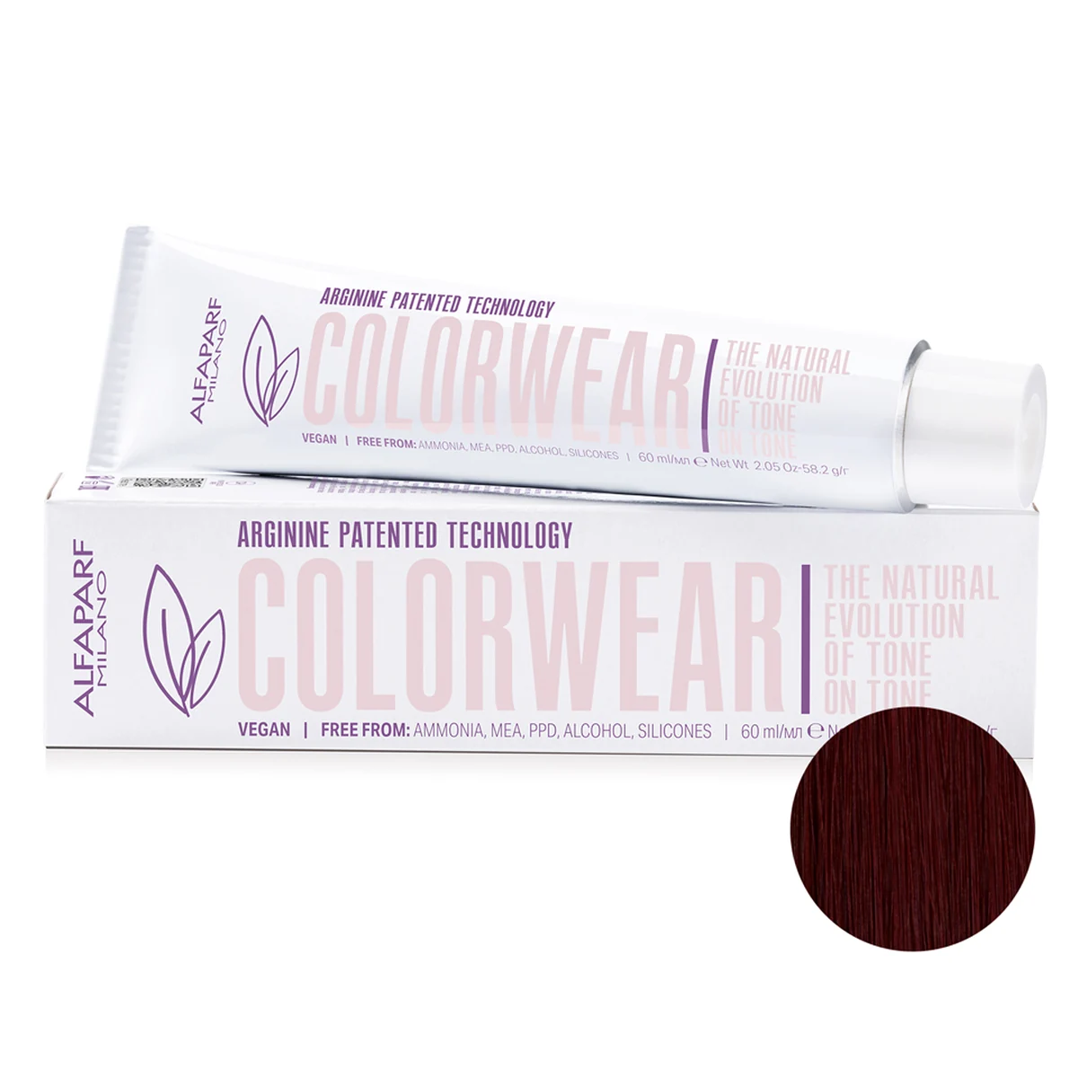 ALFAPARF MILANO Professional Тонирующая краска для волос 4.66 СOLOR WEAR, 60 мл