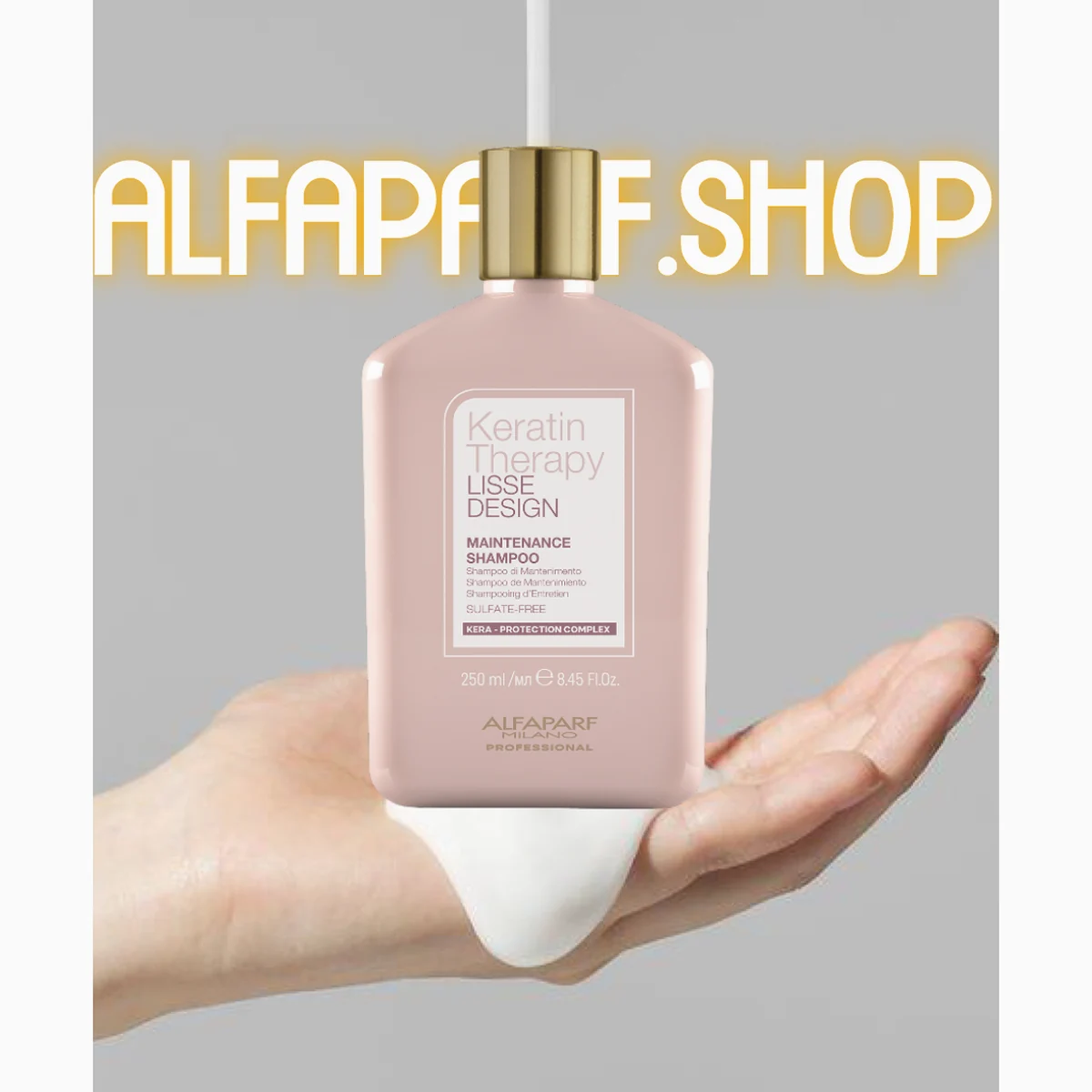 ALFAPARF MILANO Professional Кератиновый шампунь для гладкости волос KT LD MAINTENANCE SHAMPOO, 250 мл, фото 4
