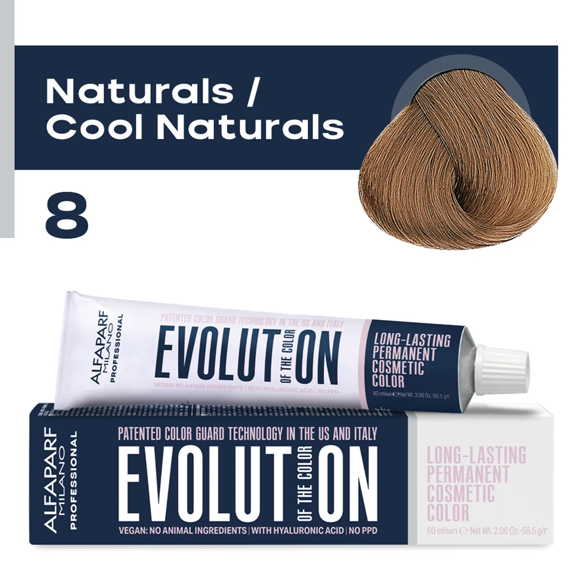 ALFAPARF MILANO Professional Крем-краска перманентная 8 Evolution of the Color, 60мл