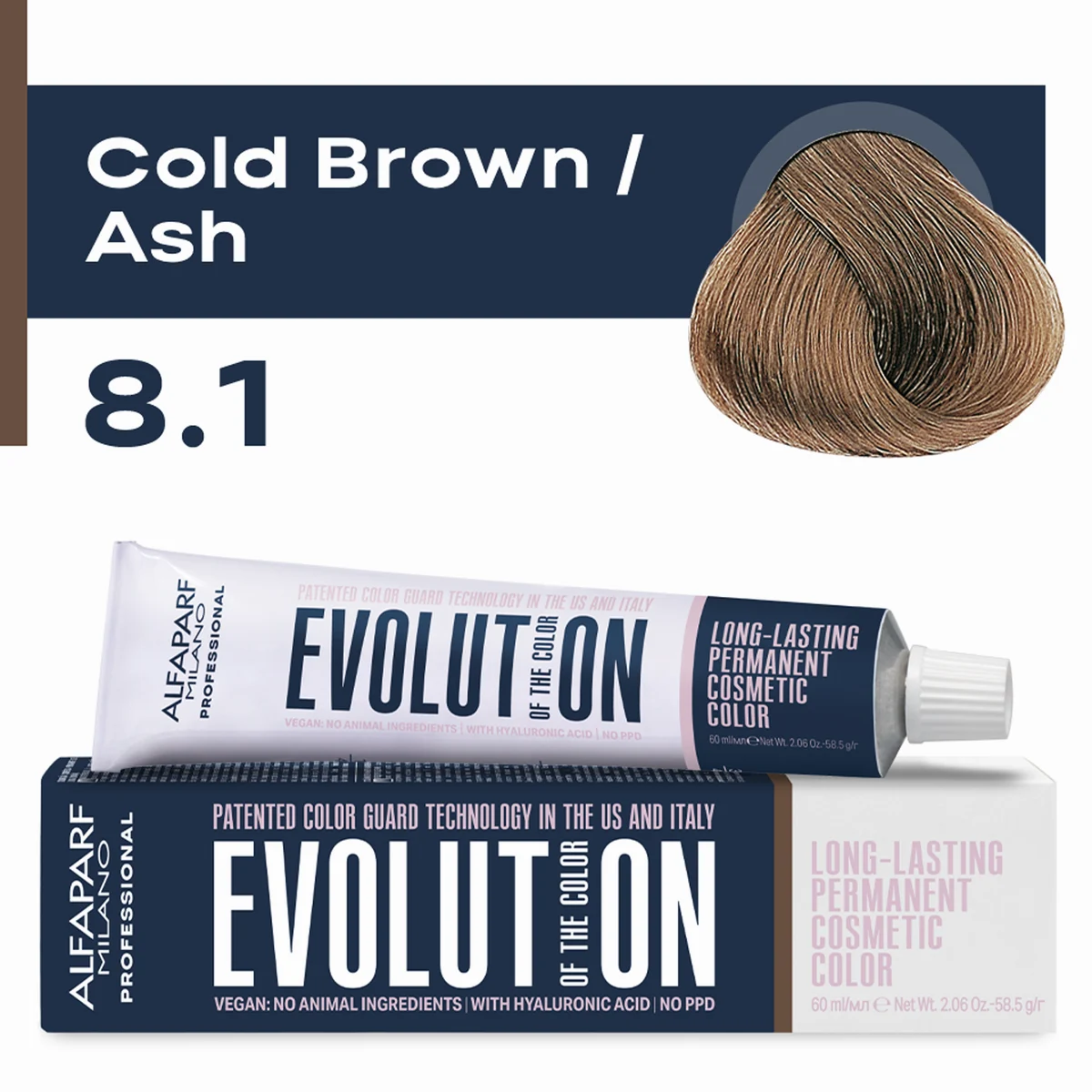 ALFAPARF MILANO Professional Крем-краска перманентная 8.1 Evolution of the Color, 60мл