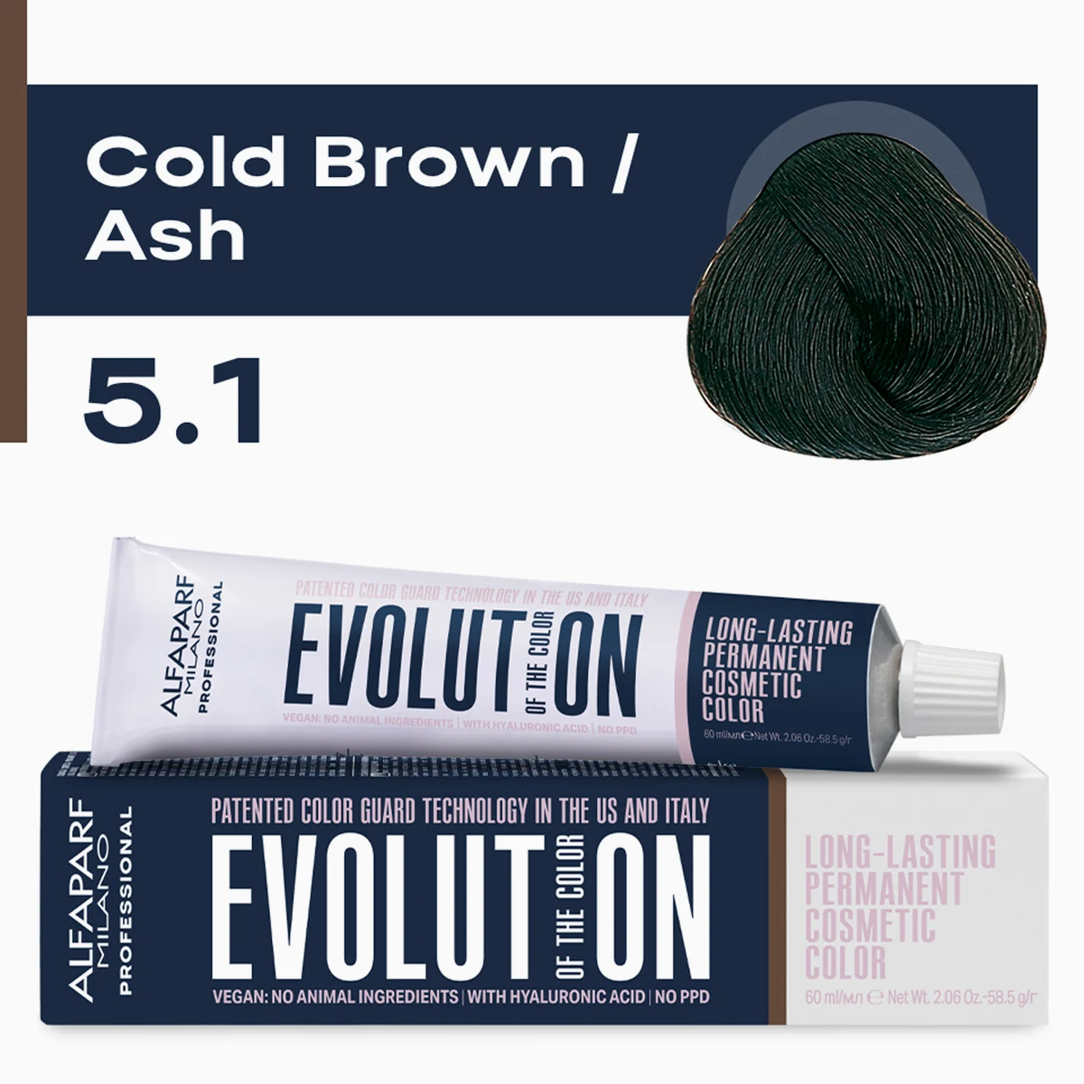 ALFAPARF MILANO Professional Крем-краска перманентная 5.1 Evolution of the Color, 60мл