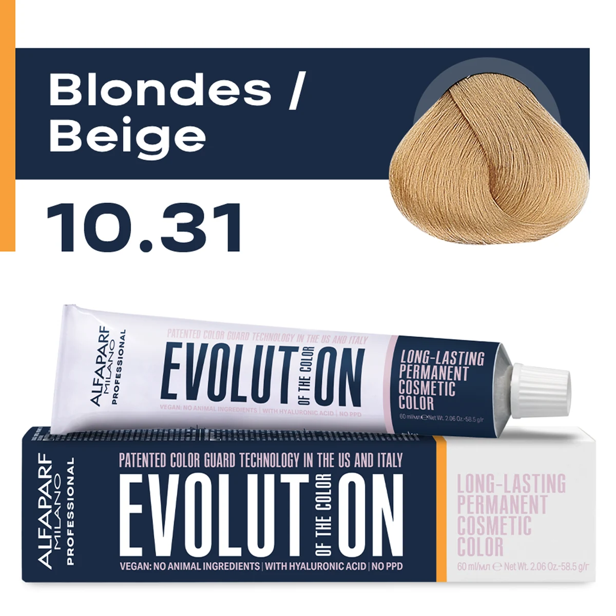 ALFAPARF MILANO Professional Крем-краска перманентная 10.31 Evolution of the Color, 60мл