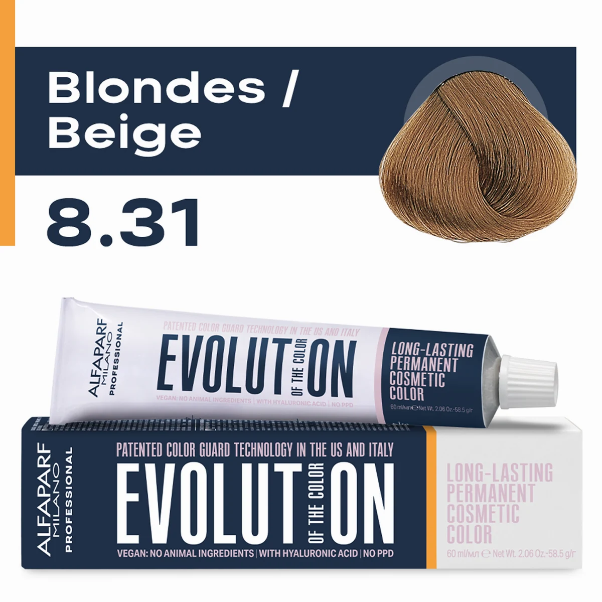 ALFAPARF MILANO Professional Крем-краска перманентная 8.31 Evolution of the Color, 60мл