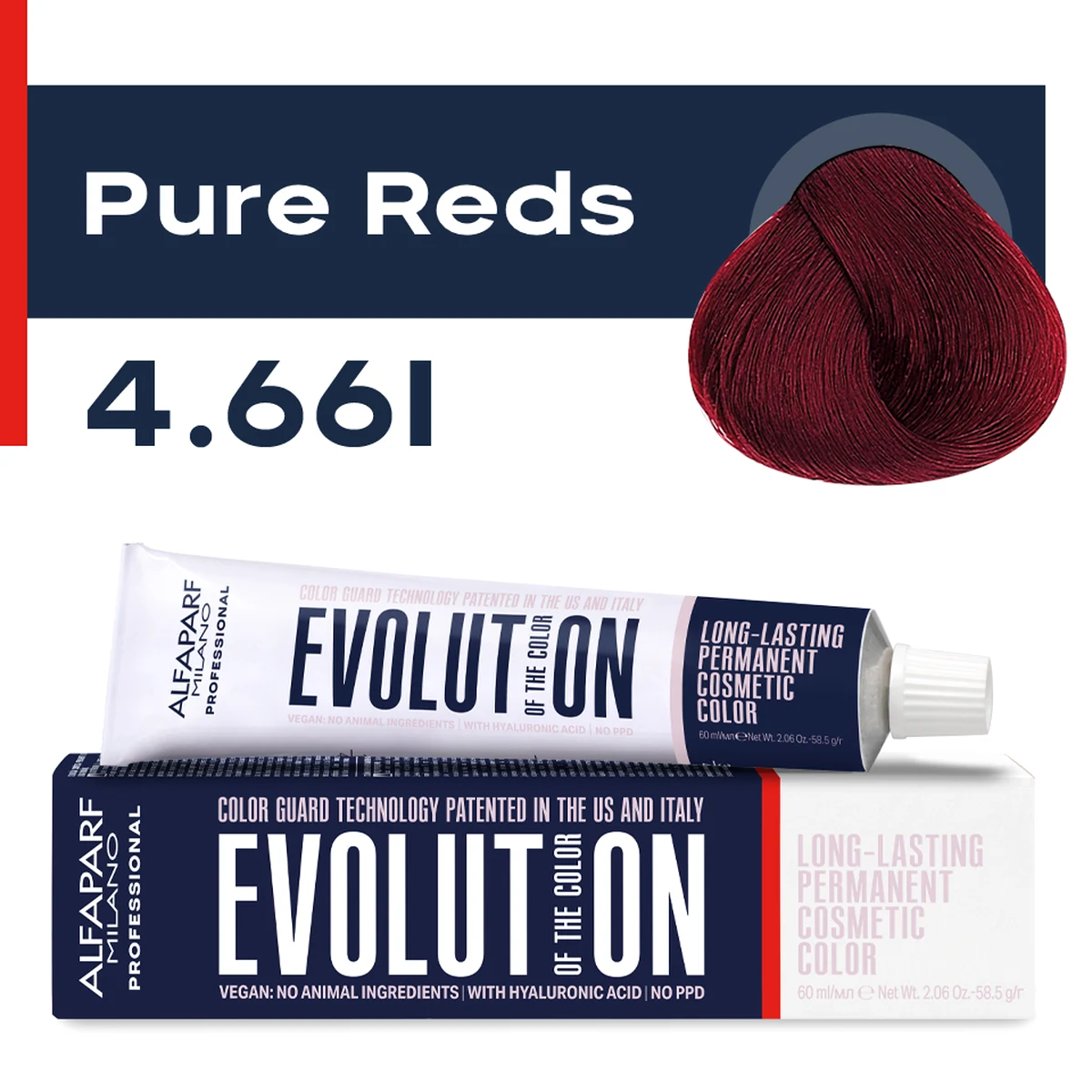 ALFAPARF MILANO Professional Крем-краска перманентная 4.66I Evolution of the Color, 60мл