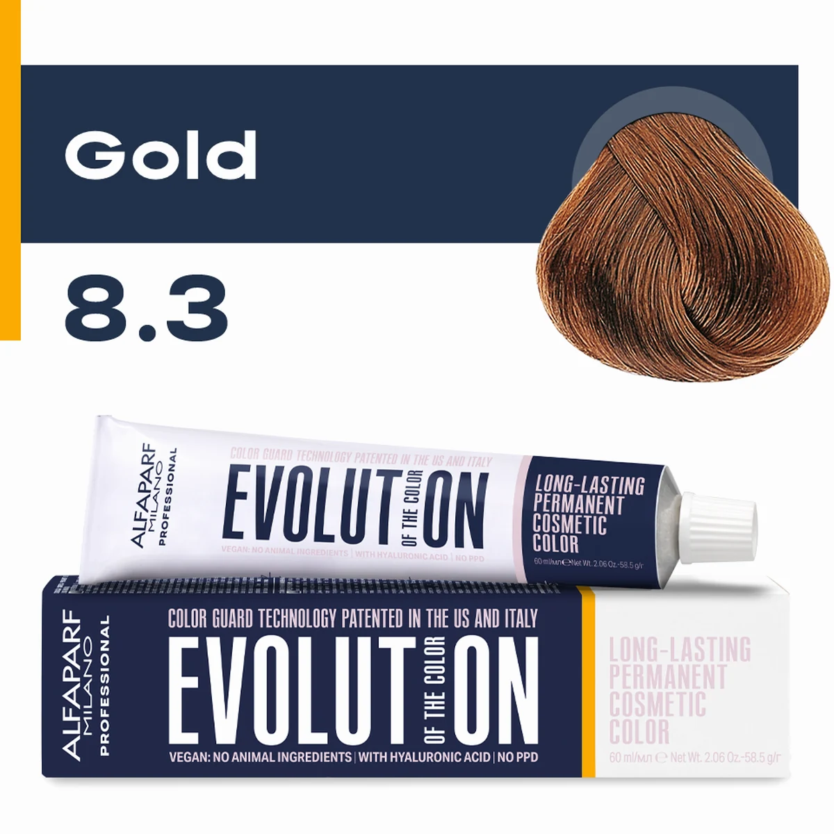 ALFAPARF MILANO Professional Крем-краска перманентная 8.3 Evolution of the Color, 60мл