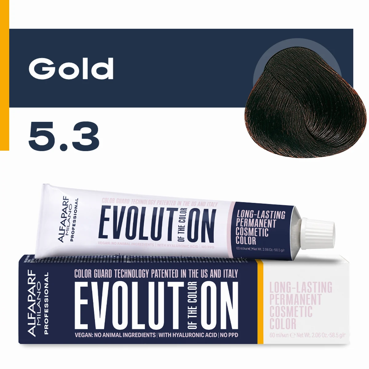 ALFAPARF MILANO Professional Крем-краска перманентная 5.3 Evolution of the Color, 60мл