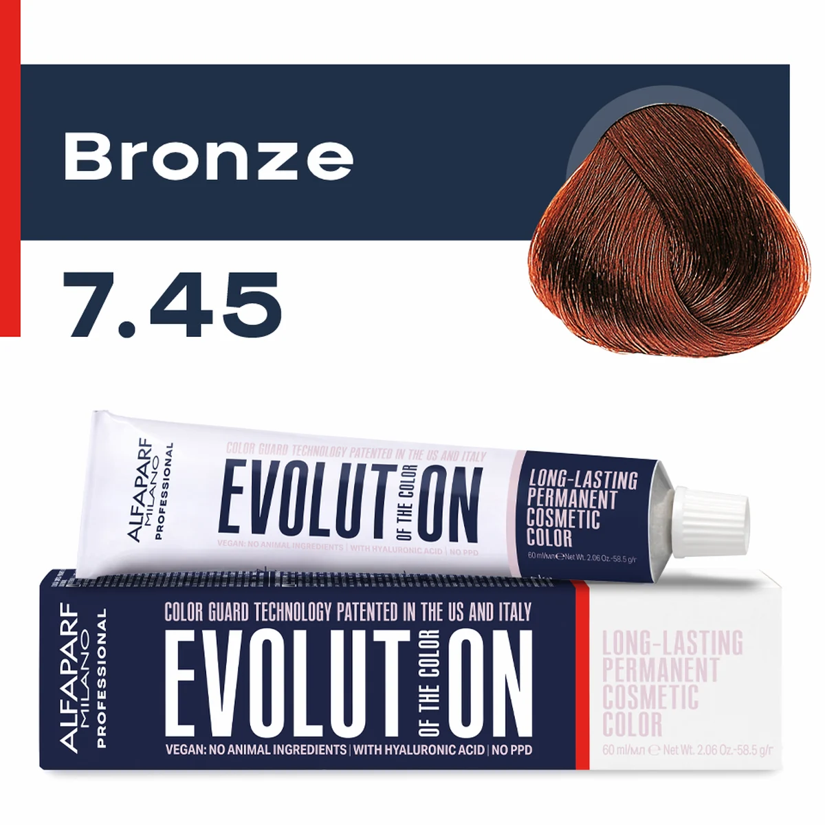 ALFAPARF MILANO Professional Крем-краска перманентная 7.45 Evolution of the Color , 60мл