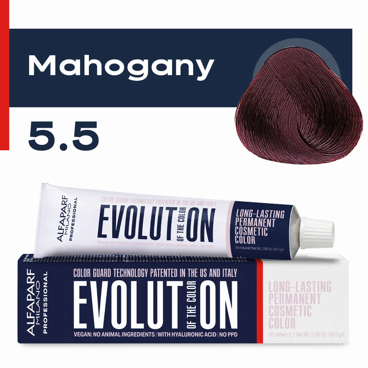 ALFAPARF MILANO Professional Крем-краска перманентная 5.5 Evolution of the Color, 60 мл