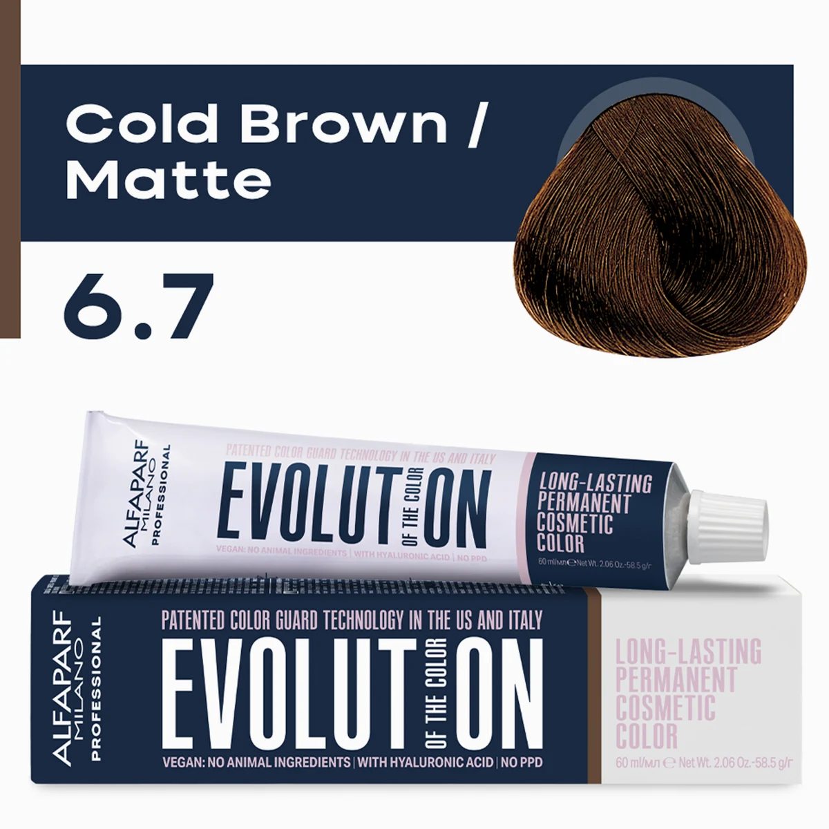 ALFAPARF MILANO Professional Крем-краска перманентная 6.7 Evolution of the Color, 60мл