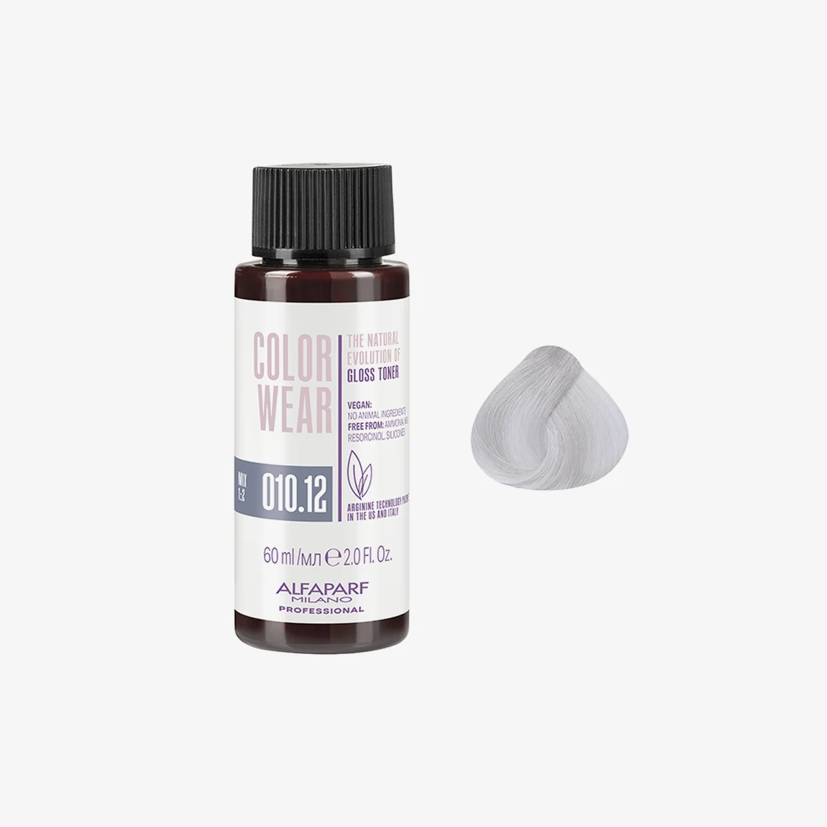 ALFAPARF MILANO Professional Тонирующий краситель GLOSS TONER 010.12 СOLOR WEAR, 60 мл