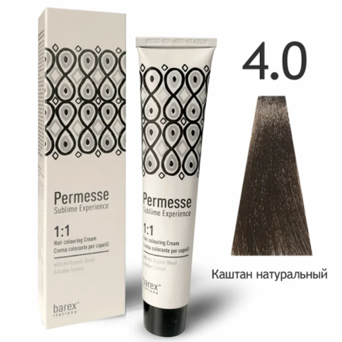 Barex Barex, Крем-краска Permesse 4.0 Каштан натуральный, 100 мл