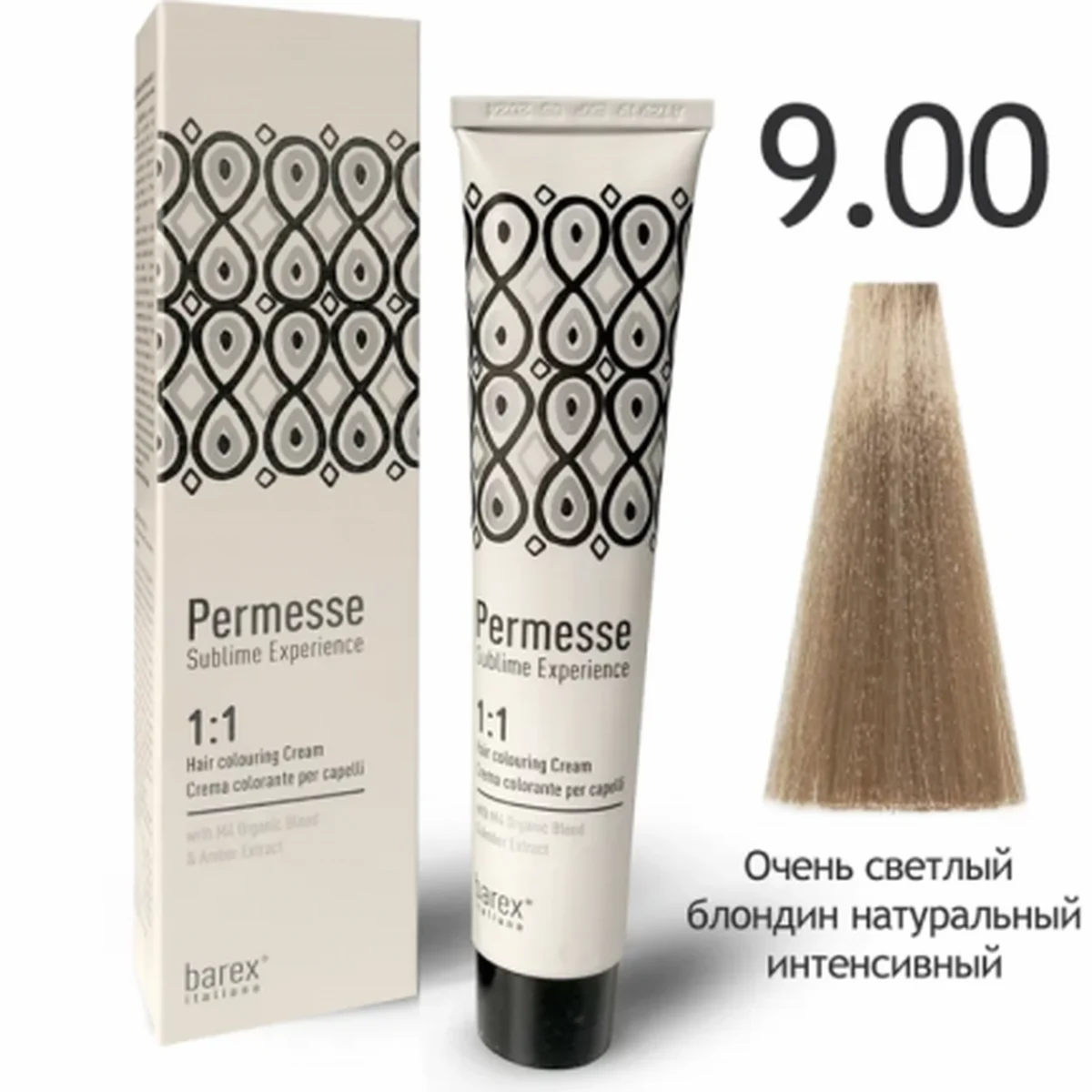 Barex Barex, Крем-краска Permesse 9.00 Очень светлый блондин натуральный интенсивный, 100 мл