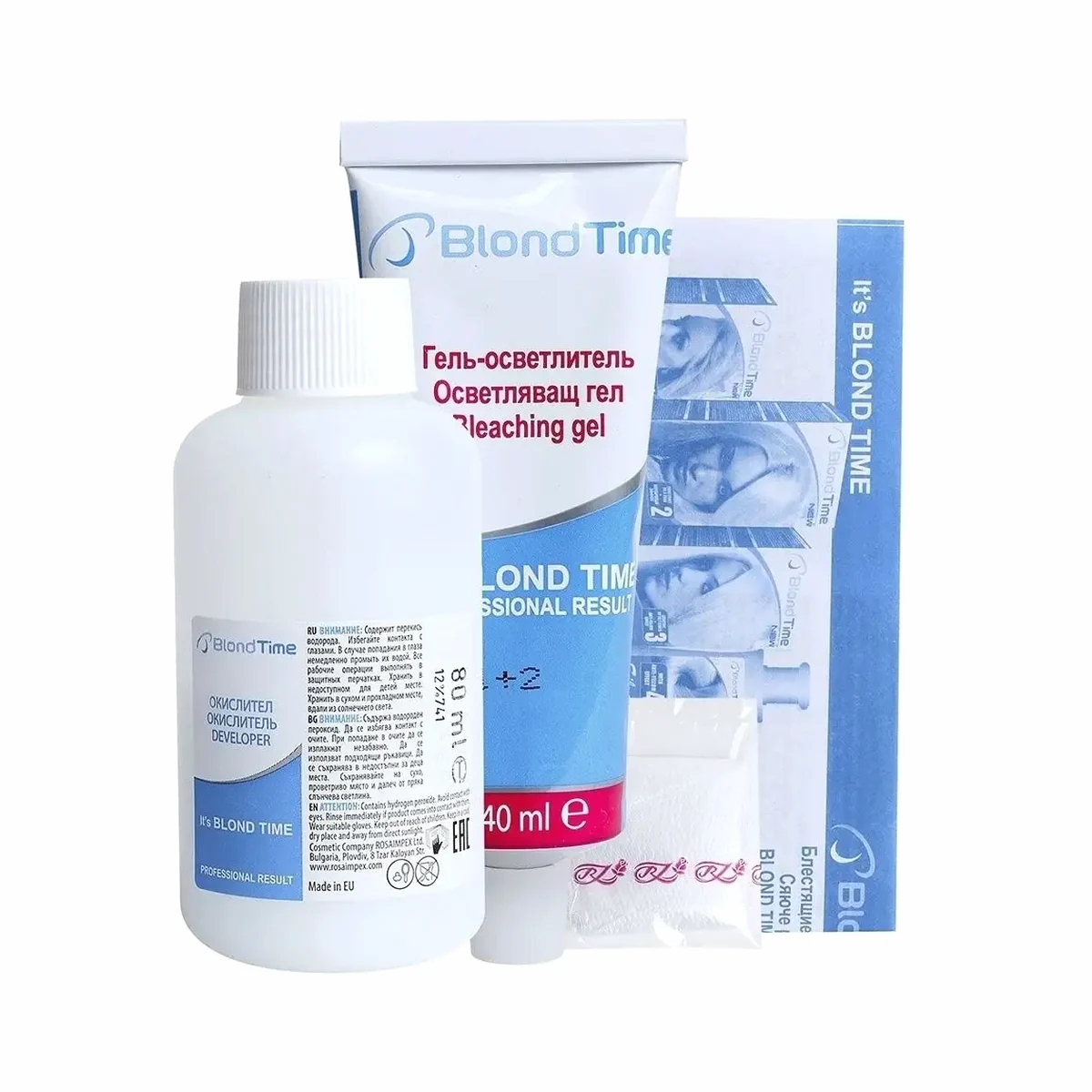 BLOND TIME Осветляющий продукт для волос №1 BLOND гель+окислитель 12%, фото 3