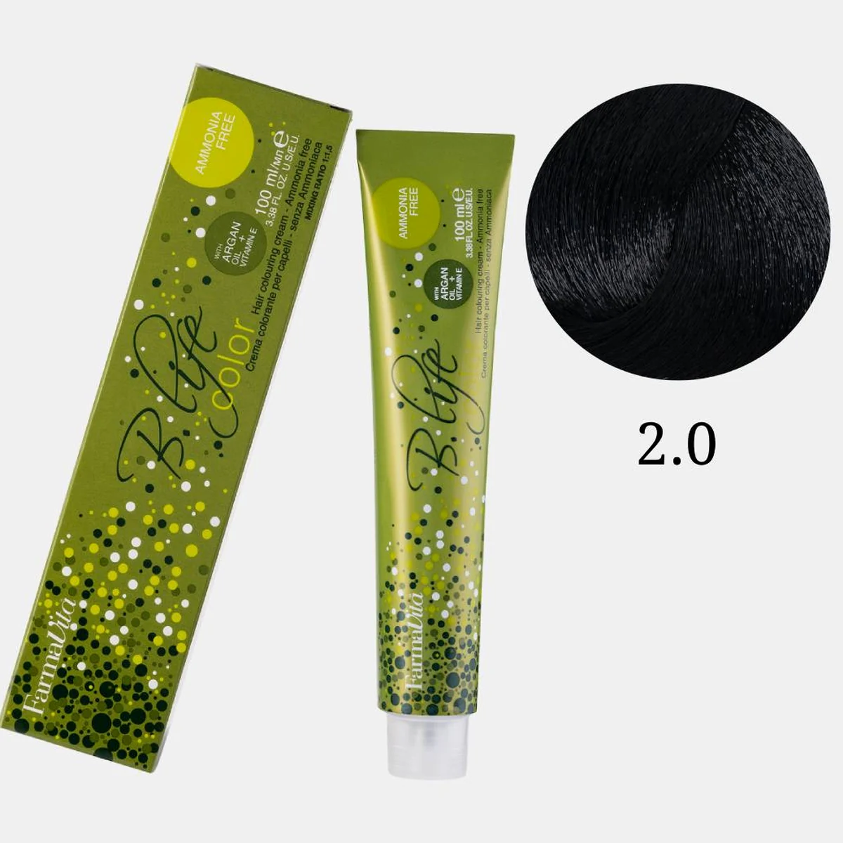 Farmavita FarmaVita, Краска для волос Bio Life Color 2.0 Черный, 100мл