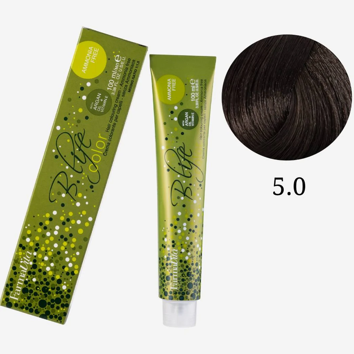 Farmavita FarmaVita, Краска для волос Bio Life Color 5.0 Светло-каштановый, 100мл