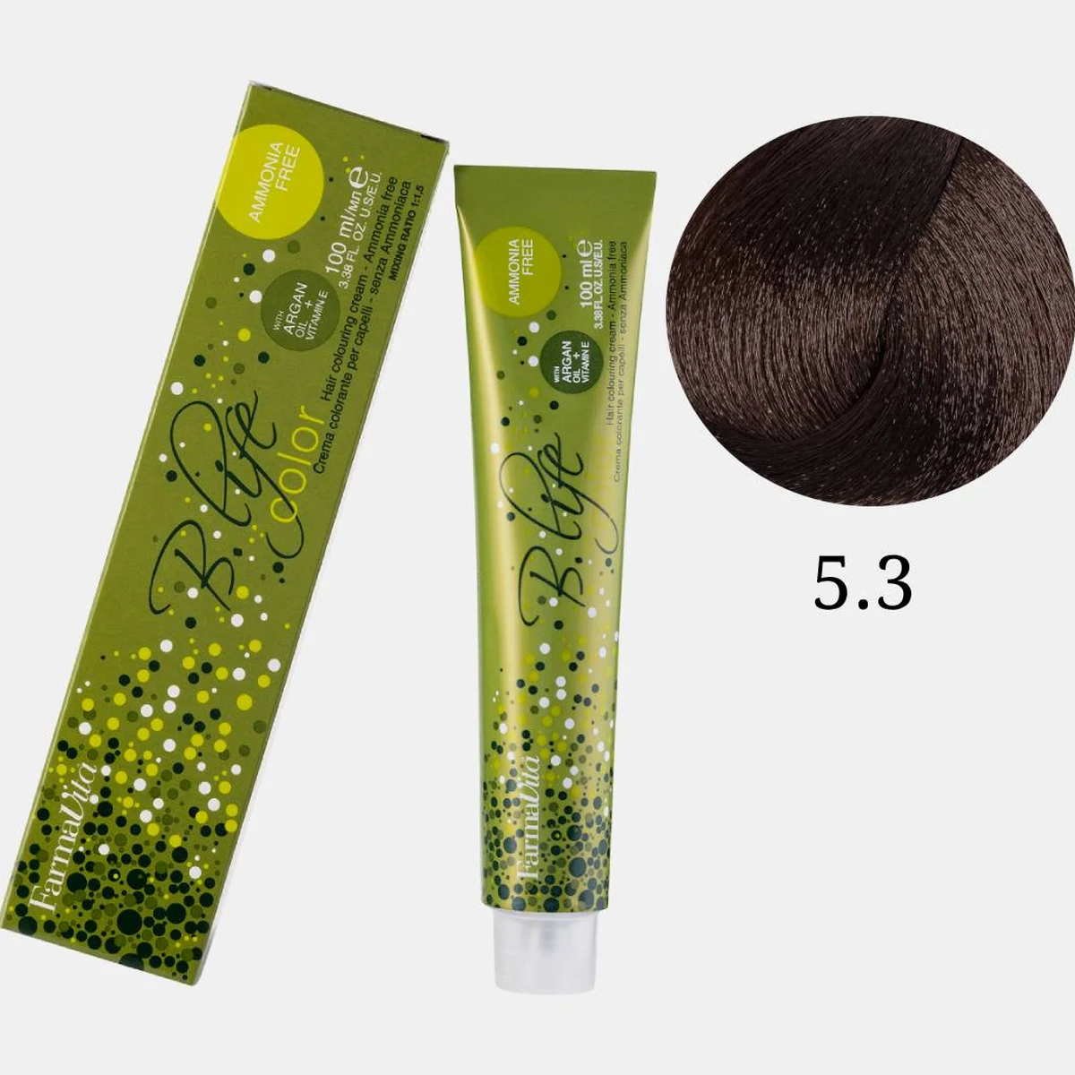 Farmavita FarmaVita, Краска для волос Bio Life Color 5.3 Светло-каштановый золотистый, 100мл