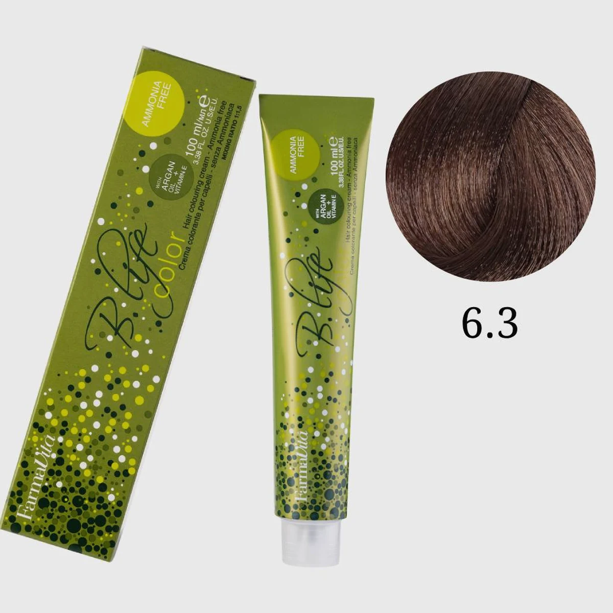 Farmavita FarmaVita, Краска для волос Bio Life Color 6.3 Темный блондин золотистый, 100мл