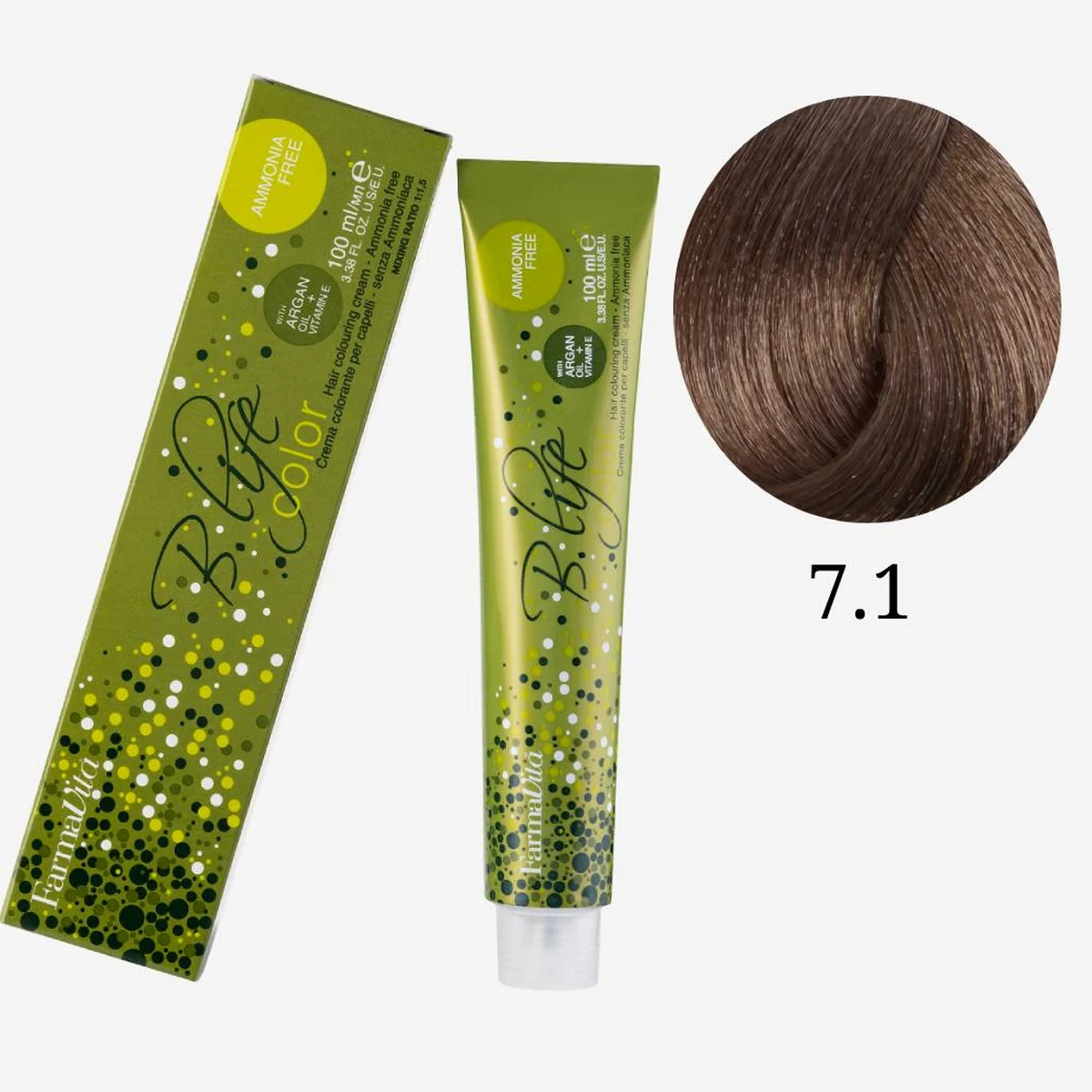 Farmavita FarmaVita, Краска для волос Bio Life Color 7.1 Блондин пепельный, 100мл