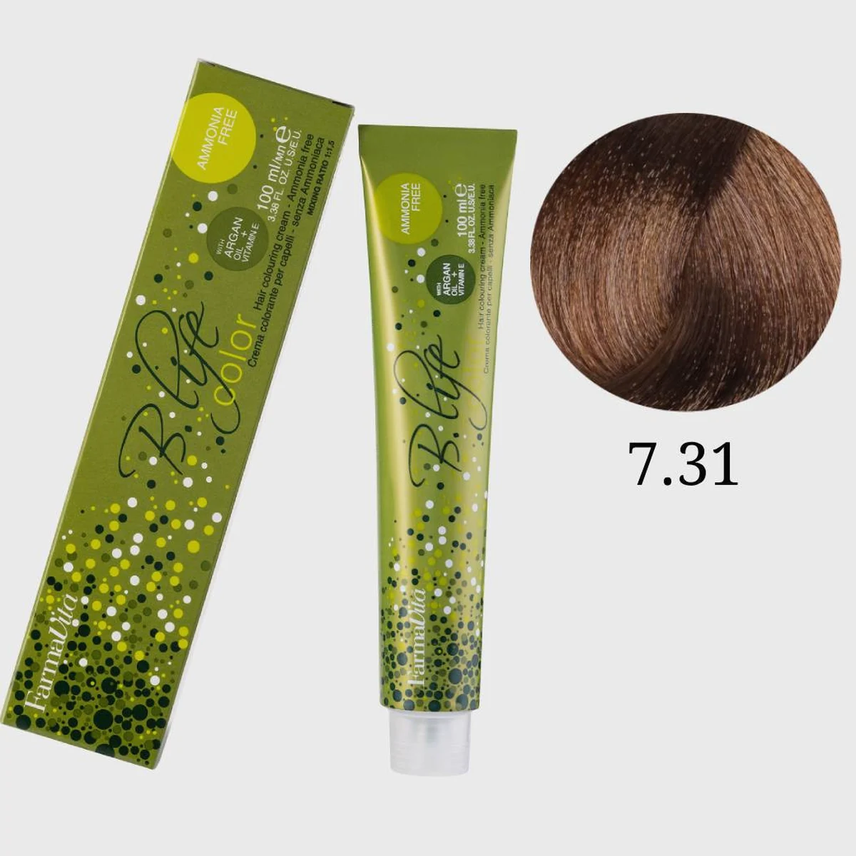 Farmavita FarmaVita, Краска для волос Bio Life Color 7.31 Блондин золотисто-коричневый 100мл