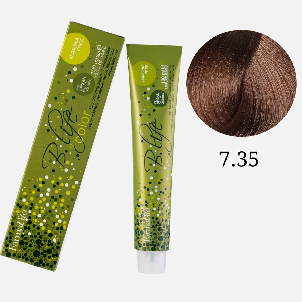 Farmavita FarmaVita, Краска для волос Bio Life Color 7.35 Блондин шоколадный, 100мл