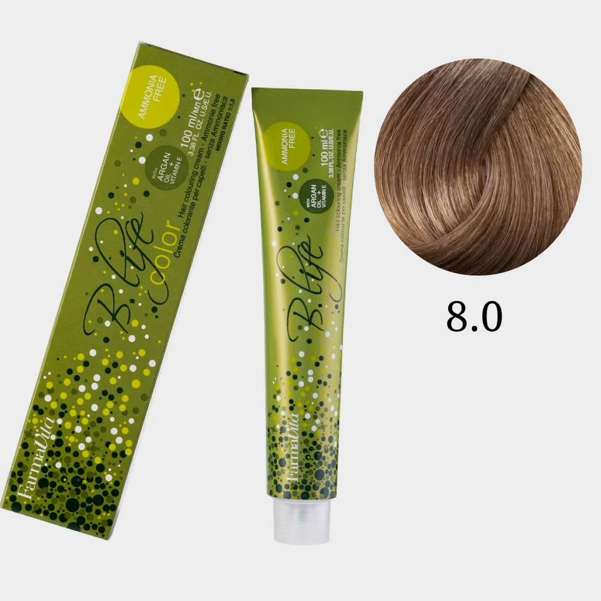 Farmavita FarmaVita, Краска для волос Bio Life Color 8.0 Светлый блондин, 100мл