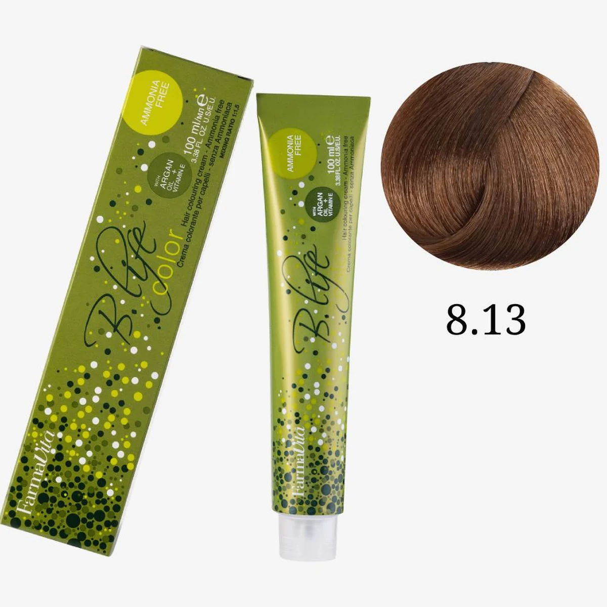 Farmavita FarmaVita, Краска для волос Bio Life Color 8.13 Светлый блондин бежевый, 100мл
