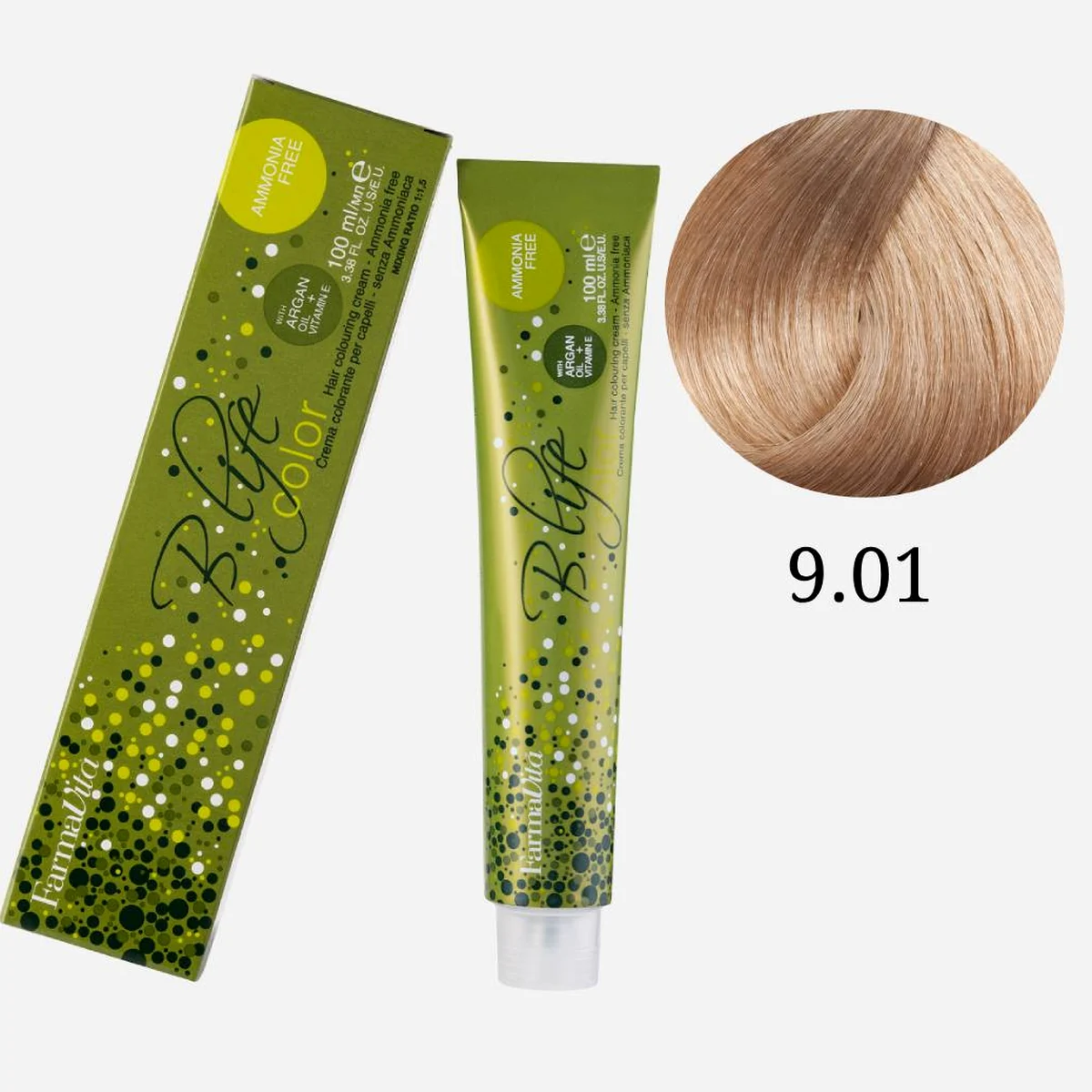 Farmavita FarmaVita, Краска для волос Bio Life Color 9.01 Очень светлый блондин пепельный, 100мл