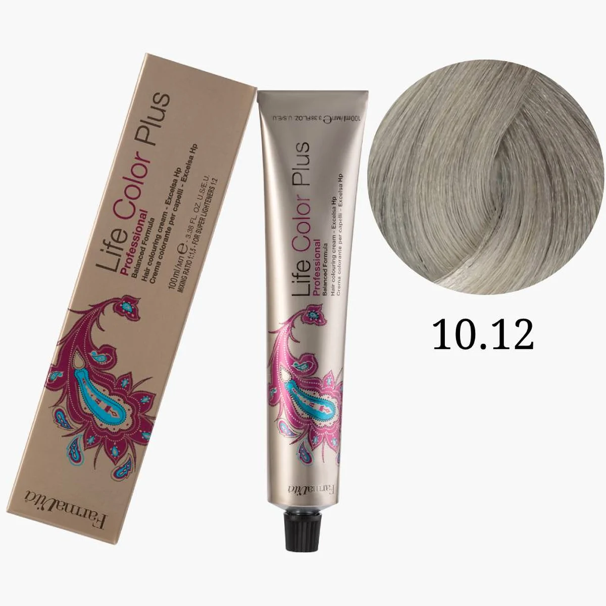 Farmavita FarmaVita, Краска для волос Life Color Plus 10.12 Платиновый блондин пепельно-перламутровый, 100 мл