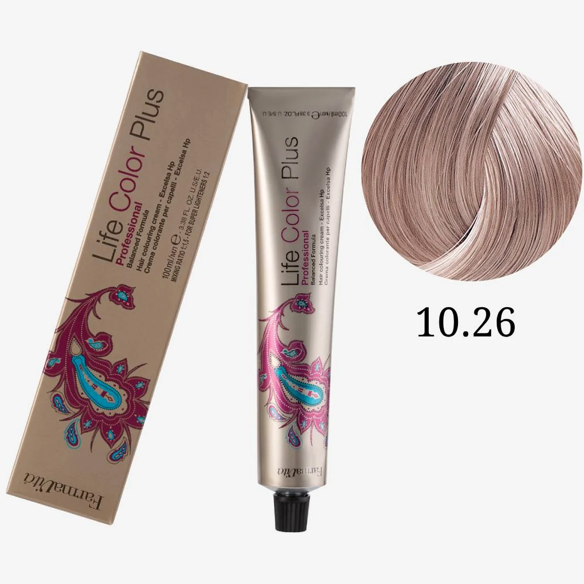 Farmavita FarmaVita, Краска для волос Life Color Plus 10.26 Платиновый блондин красный ирис, 100 мл