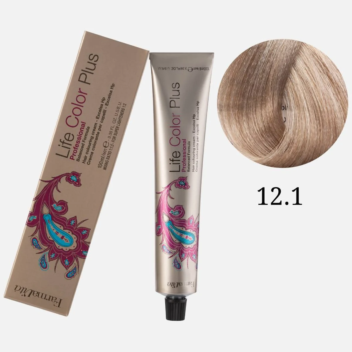 Farmavita FarmaVita, Краска для волос Life Color Plus 12.1 Спец.пепельный блондин, 100 мл