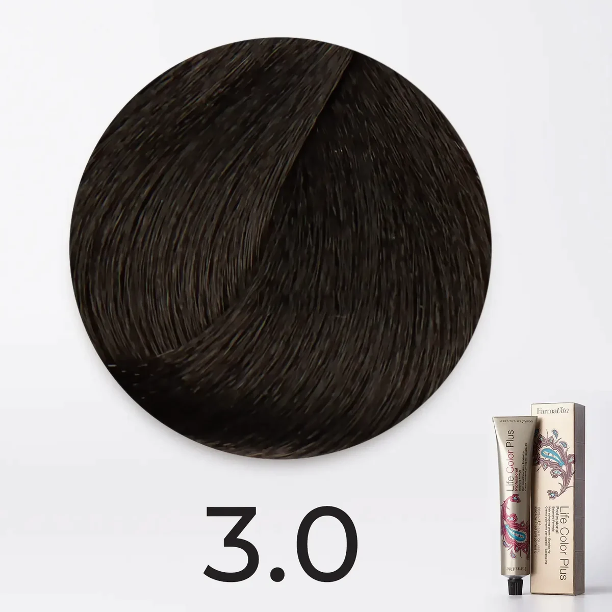 Farmavita FarmaVita, Краска для волос Life Color Plus 3.0 Темно-каштановый, 100 мл