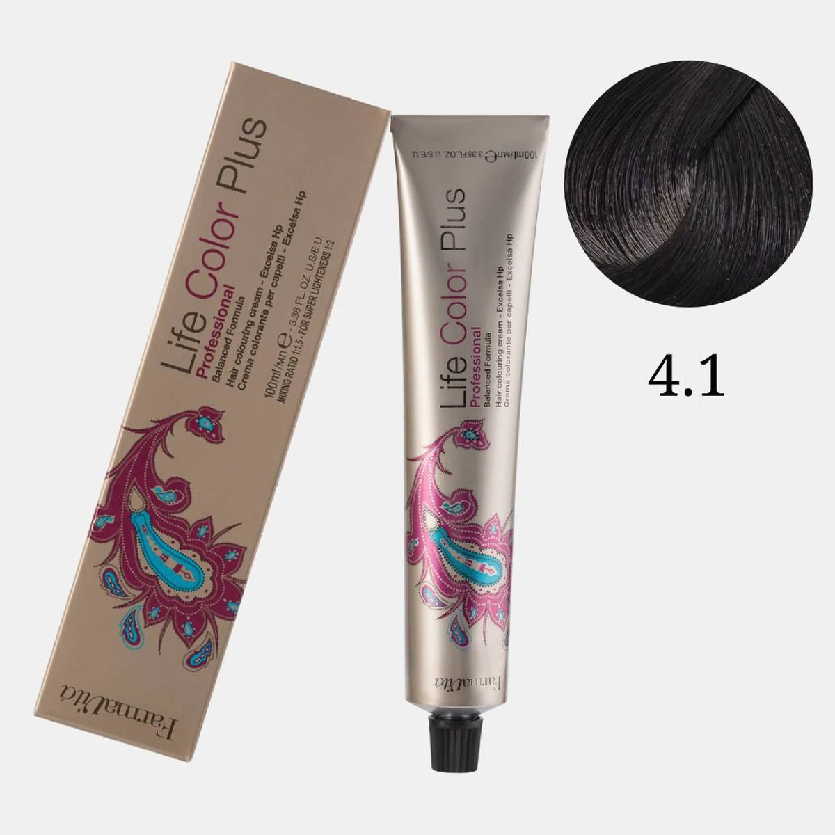 Farmavita FarmaVita, Краска для волос Life Color Plus 4.1 Каштаново-пепельный, 100 мл
