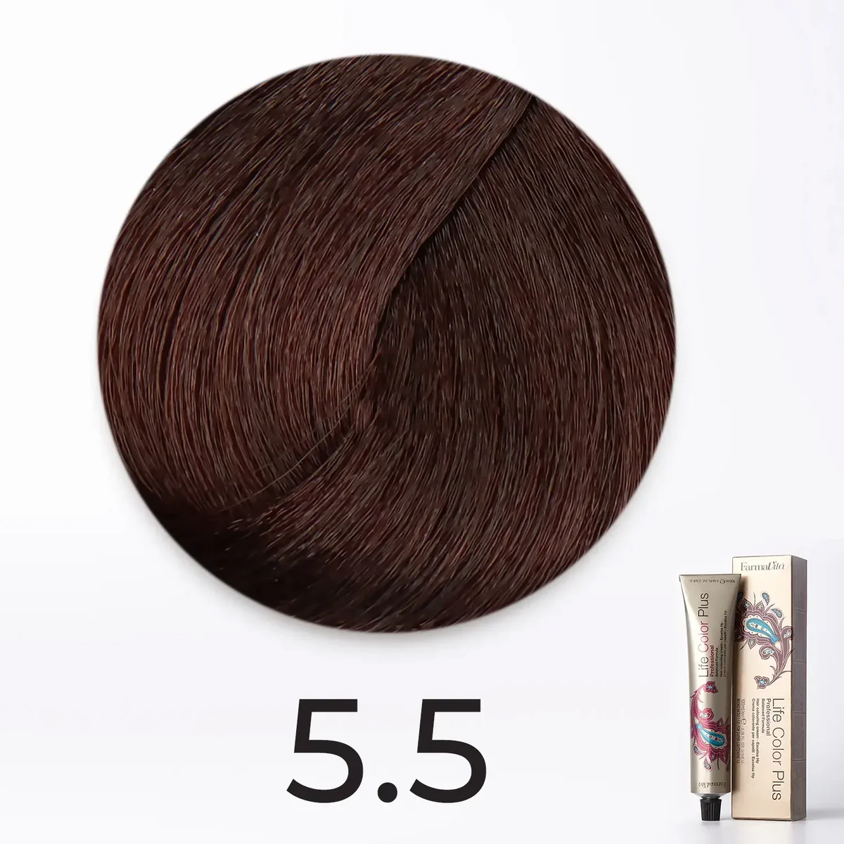 Farmavita FarmaVita, Краска для волос Life Color Plus 5.5 Светло-каштановый (красное дерево), 100 мл