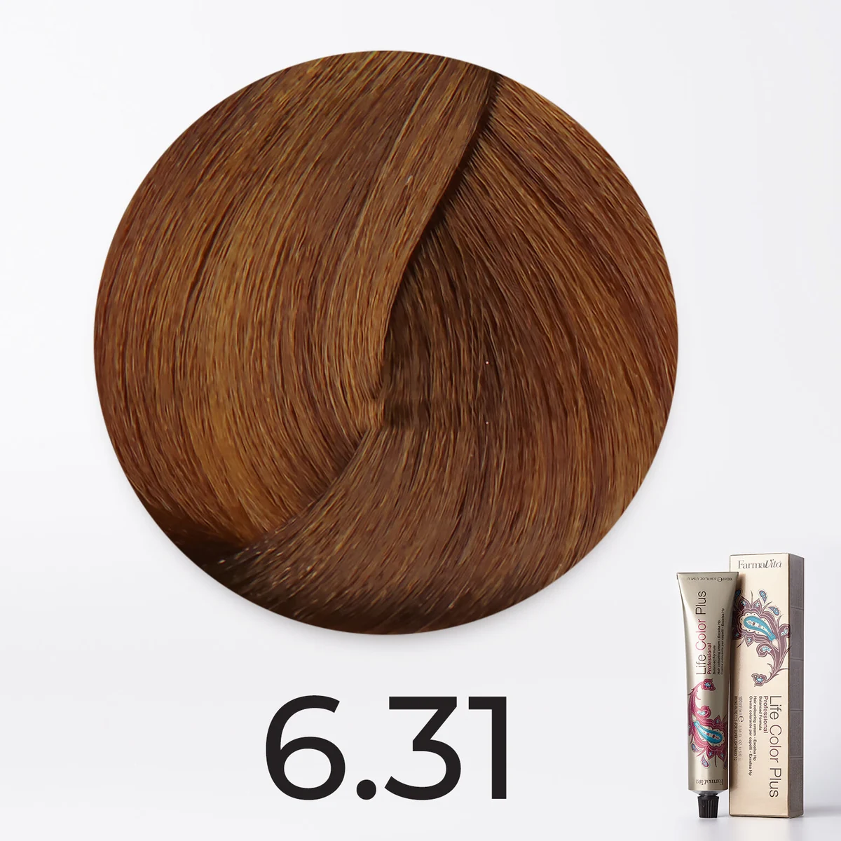 Farmavita FarmaVita, Краска для волос Life Color Plus 6.31 Темный блондин, золотисто-пепельный, 100 мл