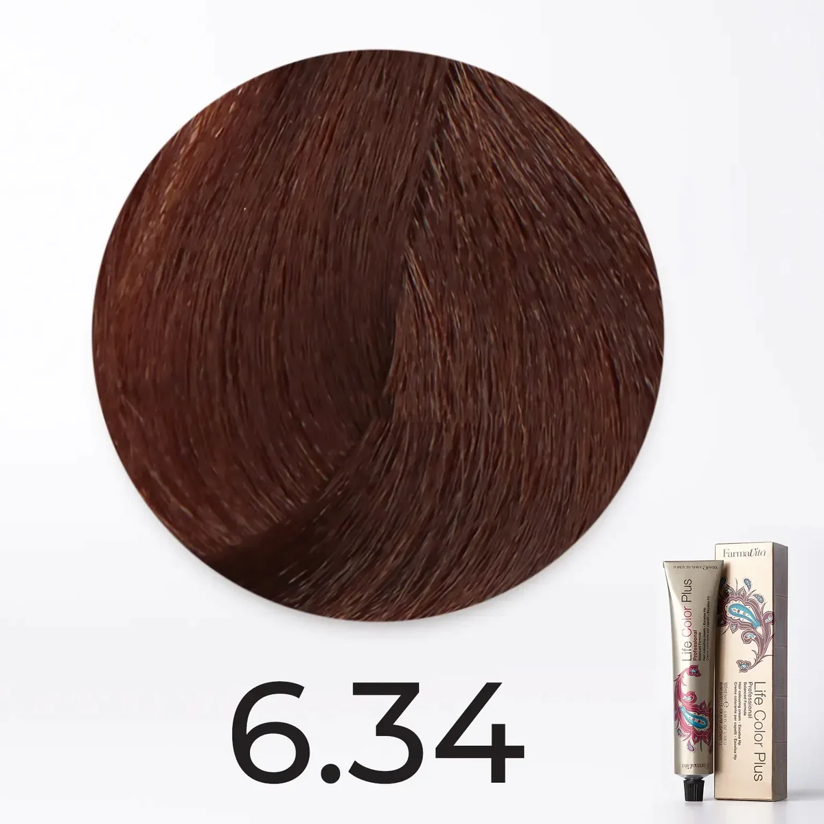 Farmavita FarmaVita, Краска для волос Life Color Plus 6.34 Темный блондин золотисто-медный, 100 мл