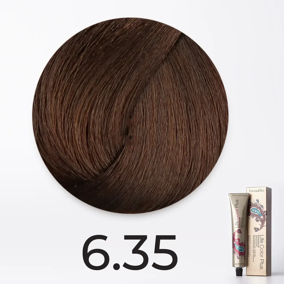 Farmavita FarmaVita, Краска для волос Life Color Plus 6.35 Темный блондин шоколадный, 100 мл