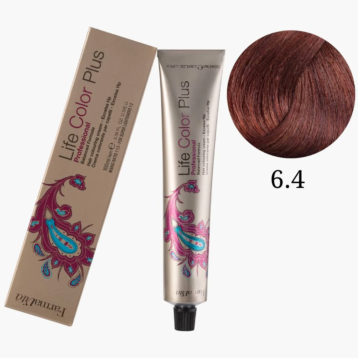 Farmavita FarmaVita, Краска для волос Life Color Plus 6.4 Темный медный блондин, 100 мл