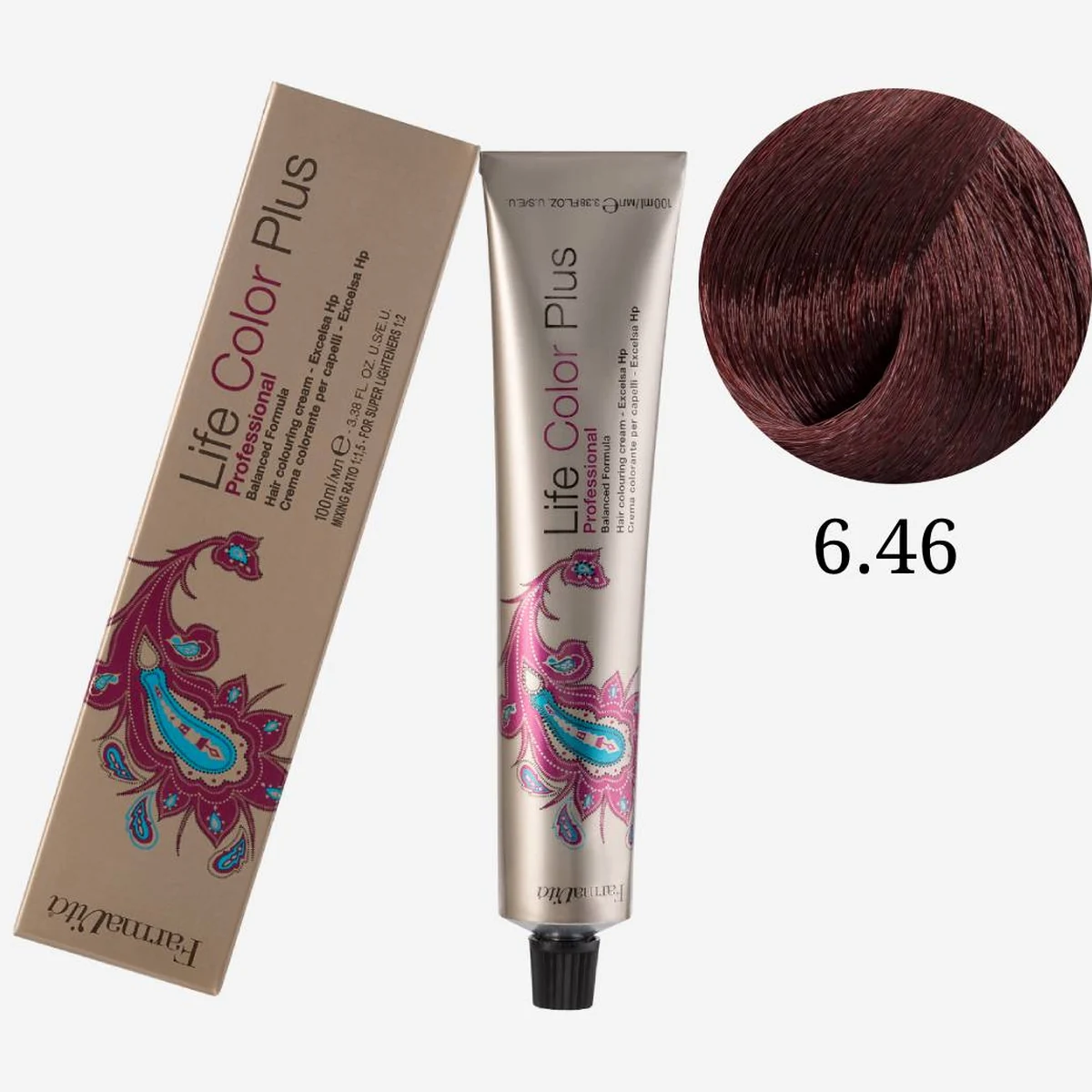 Farmavita FarmaVita, Краска для волос Life Color Plus 6.46 Темный блондин медно-красный, 100 мл