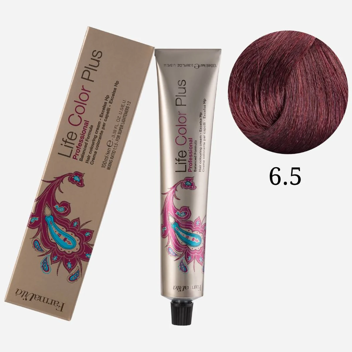 Farmavita FarmaVita, Краска для волос Life Color Plus 6.5 Темный блондин (красное дерево), 100 мл