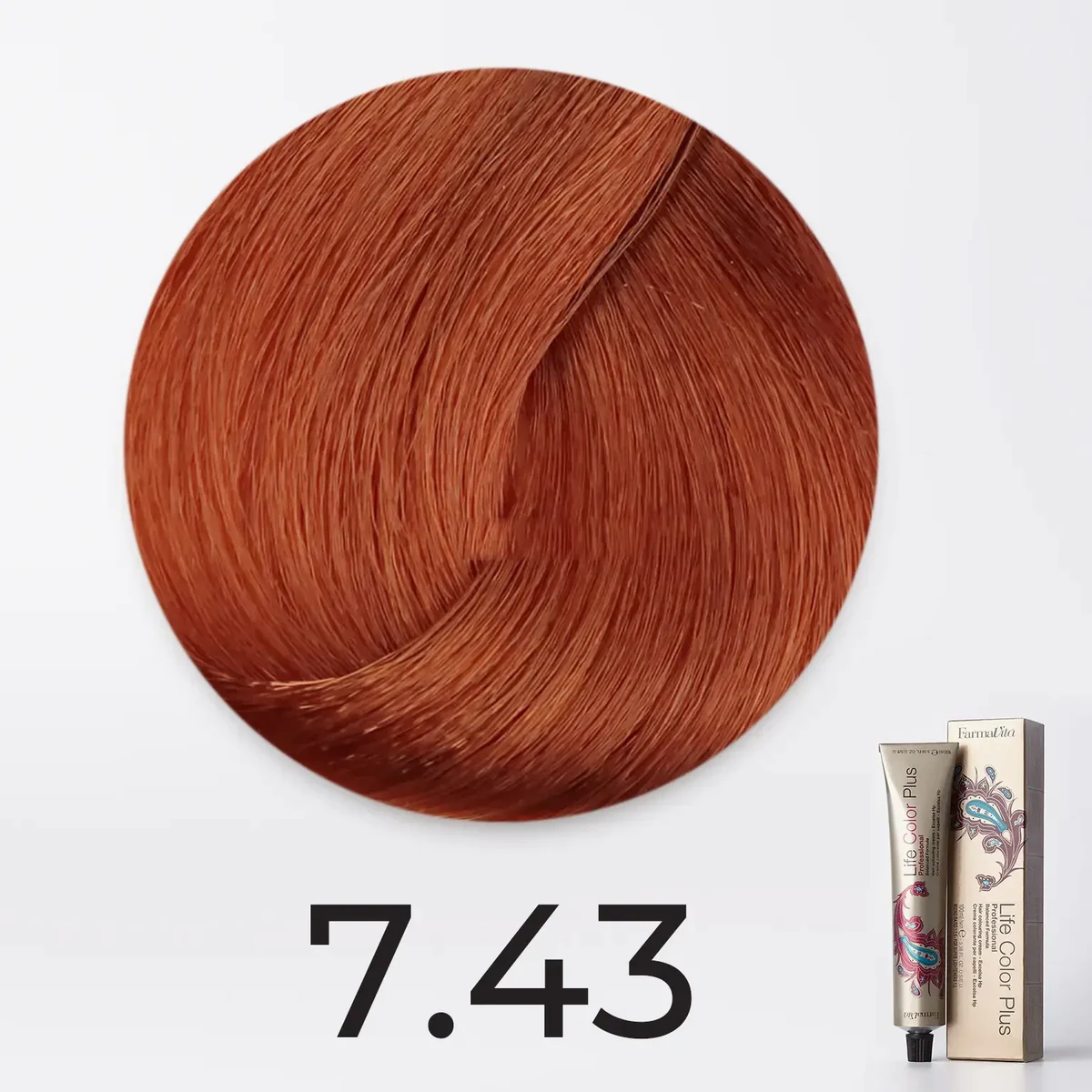 Farmavita FarmaVita, Краска для волос Life Color Plus 7.43 Медно-золотистый блондин, 100 мл