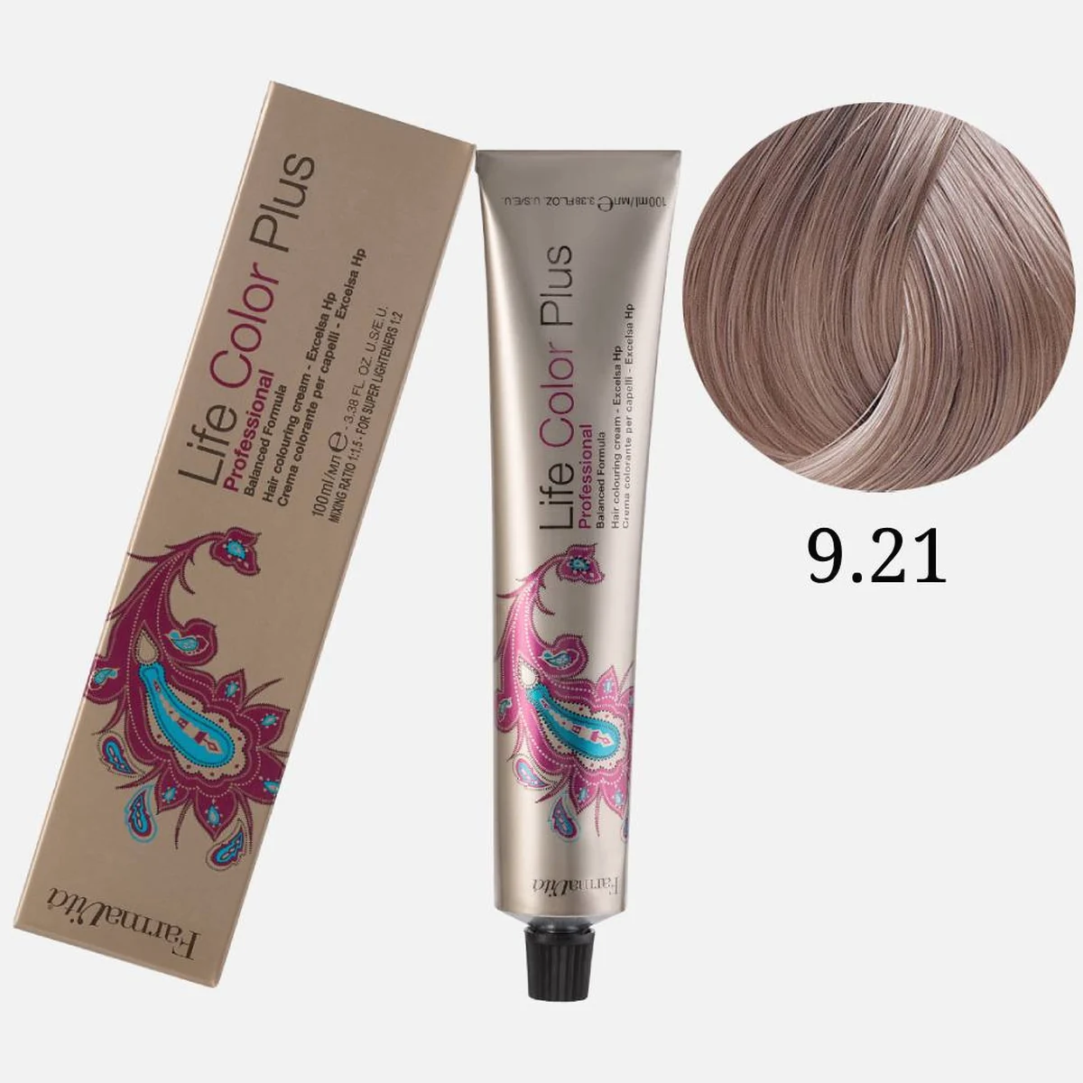 Farmavita FarmaVita, Краска для волос Life Color Plus 9.21 Очень светлый .жемчужный пепельный блондин, 100 мл