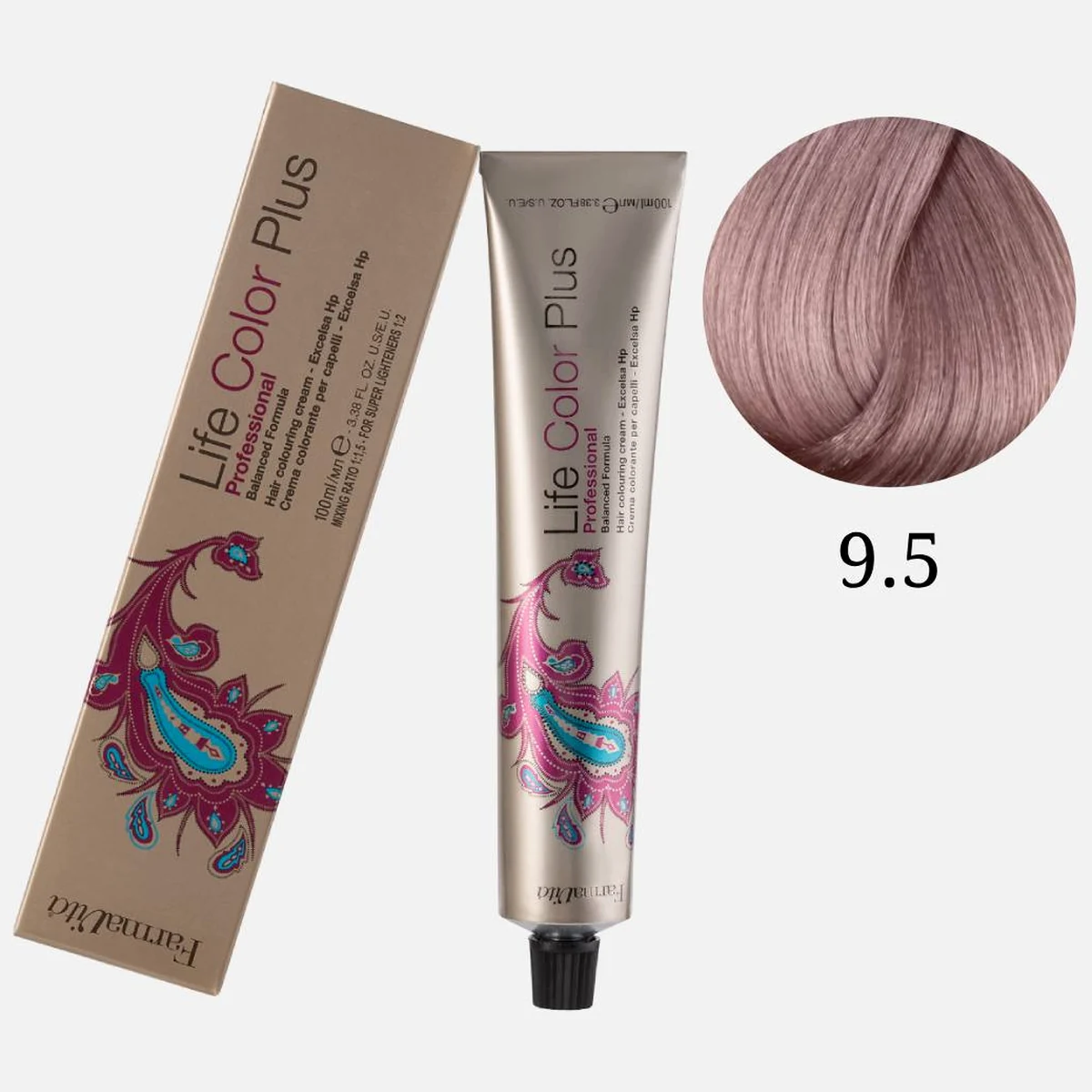 Farmavita FarmaVita, Краска для волос Life Color Plus 9.5 Очень светлый блондин (Красное дерево), 100 мл