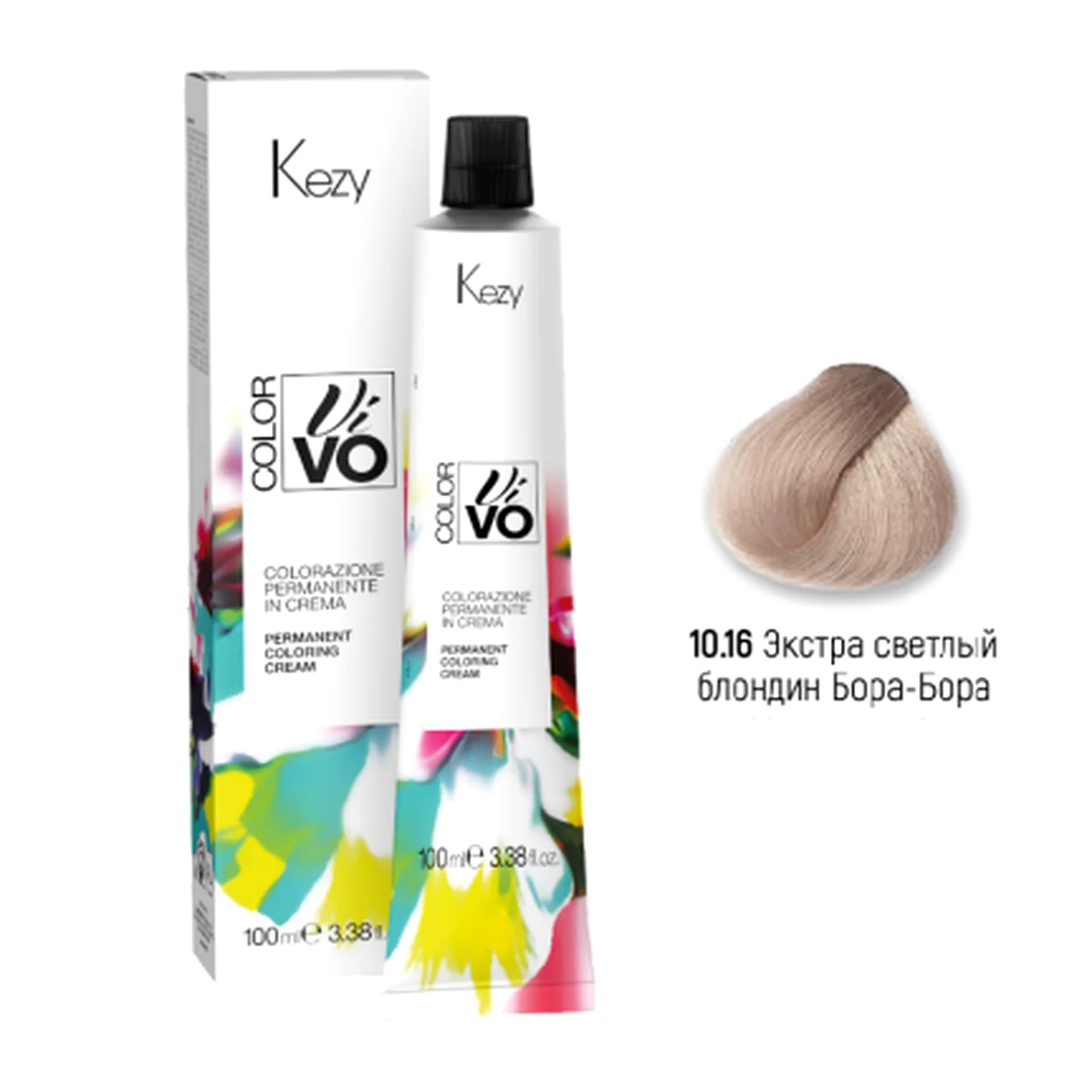 Kezy Kezy, Крем-краска Color Vivo 10.16 Экстра светлый блондин Бора-Бора, 100 мл