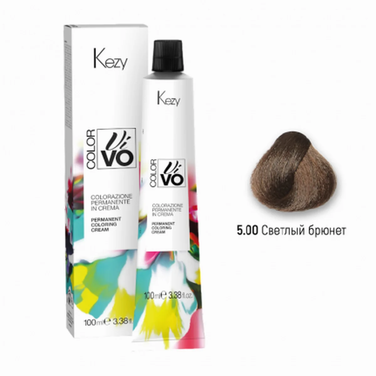 Kezy Kezy, Крем-краска Color Vivo 5.00 Светлый брюнет, 100 мл
