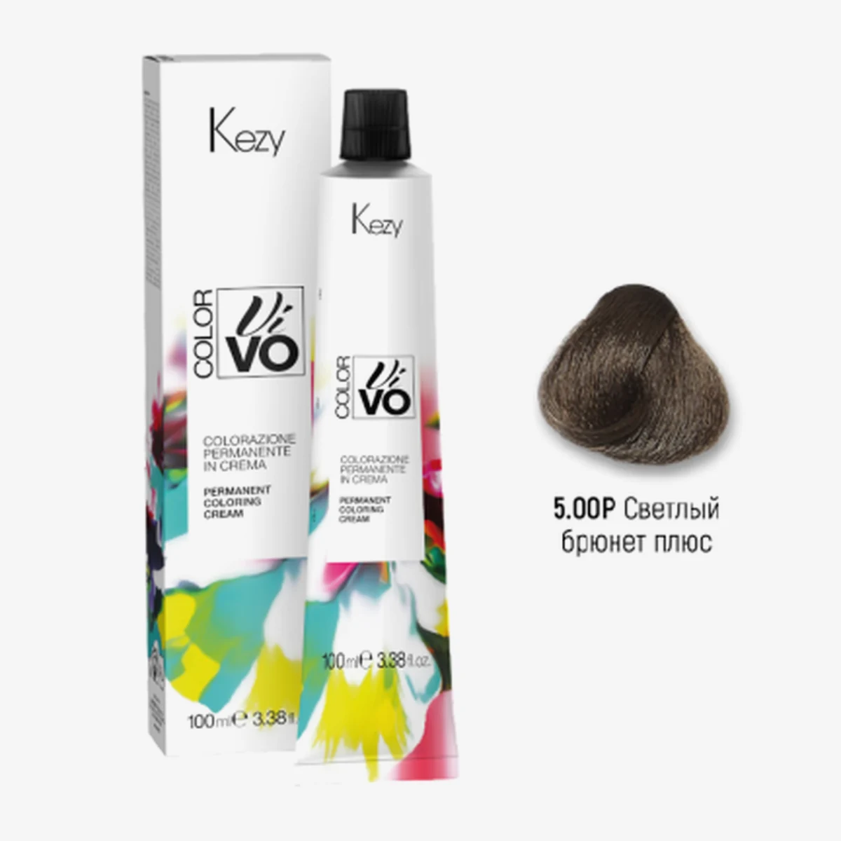 Kezy Kezy, Крем-краска Color Vivo 5.00P Светлый брюнет плюс, 100 мл