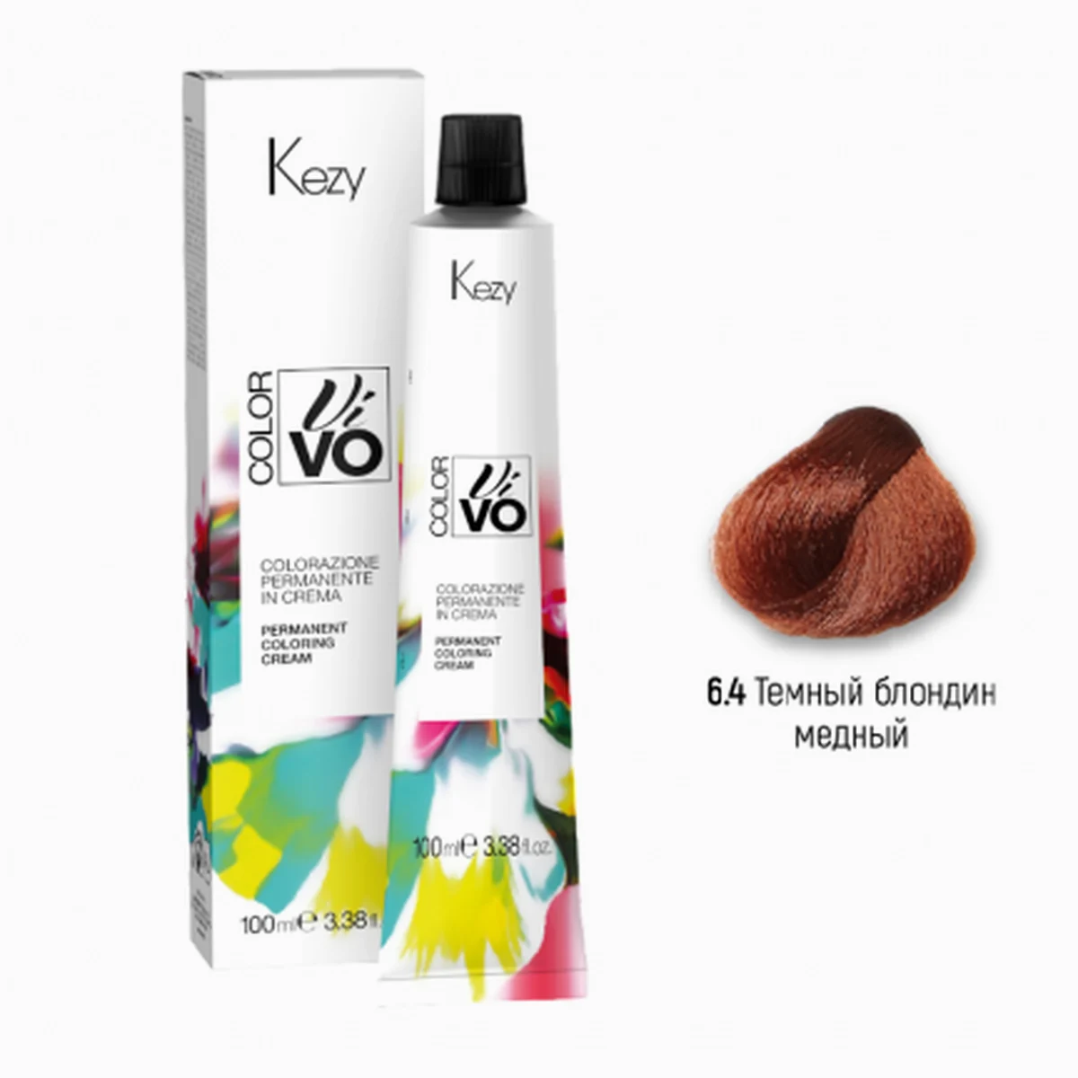 Kezy Kezy, Крем-краска Color Vivo 6.4 Темный блондин медный, 100 мл