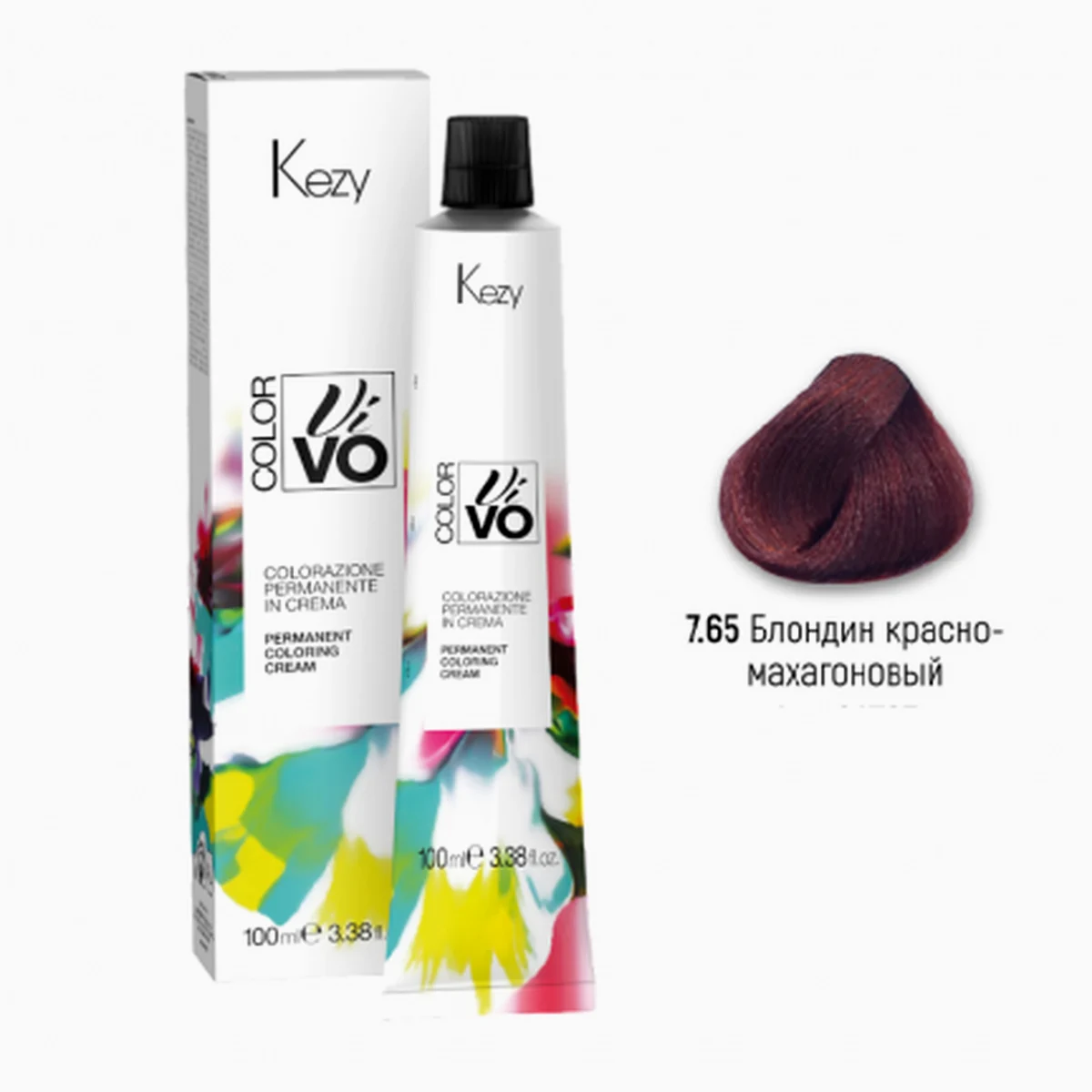 Kezy Kezy, Крем-краска Color Vivo 7.65 Блондин красно-махагоновый, 100 мл